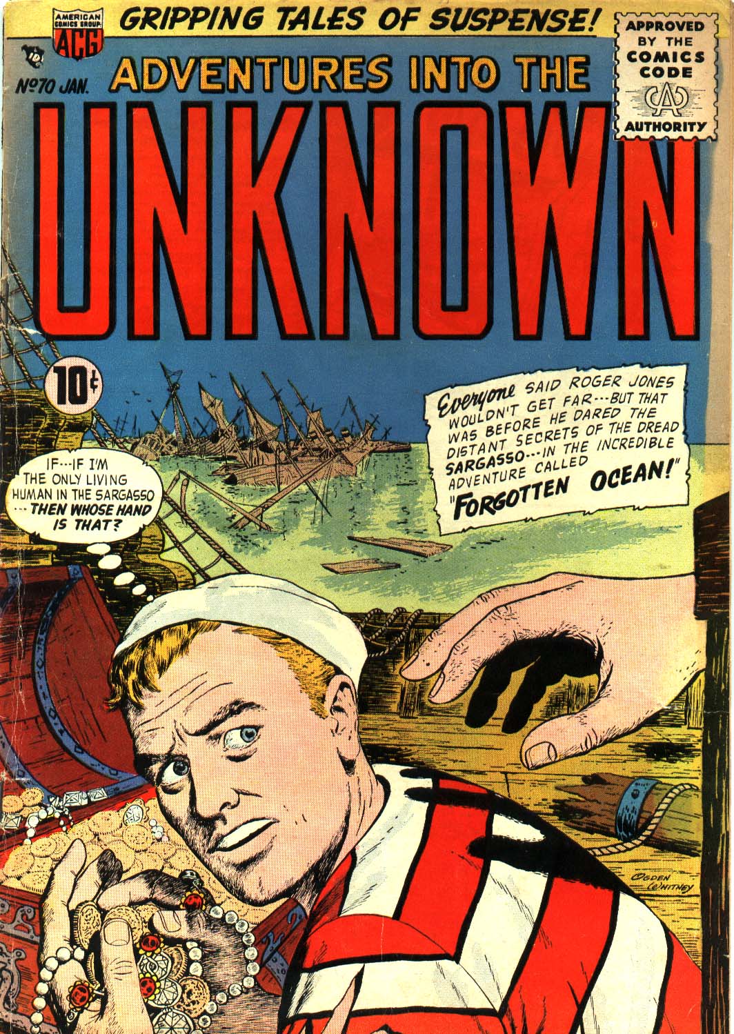 Read online Adventures Into The Unknown comic -  Issue #70 - 1