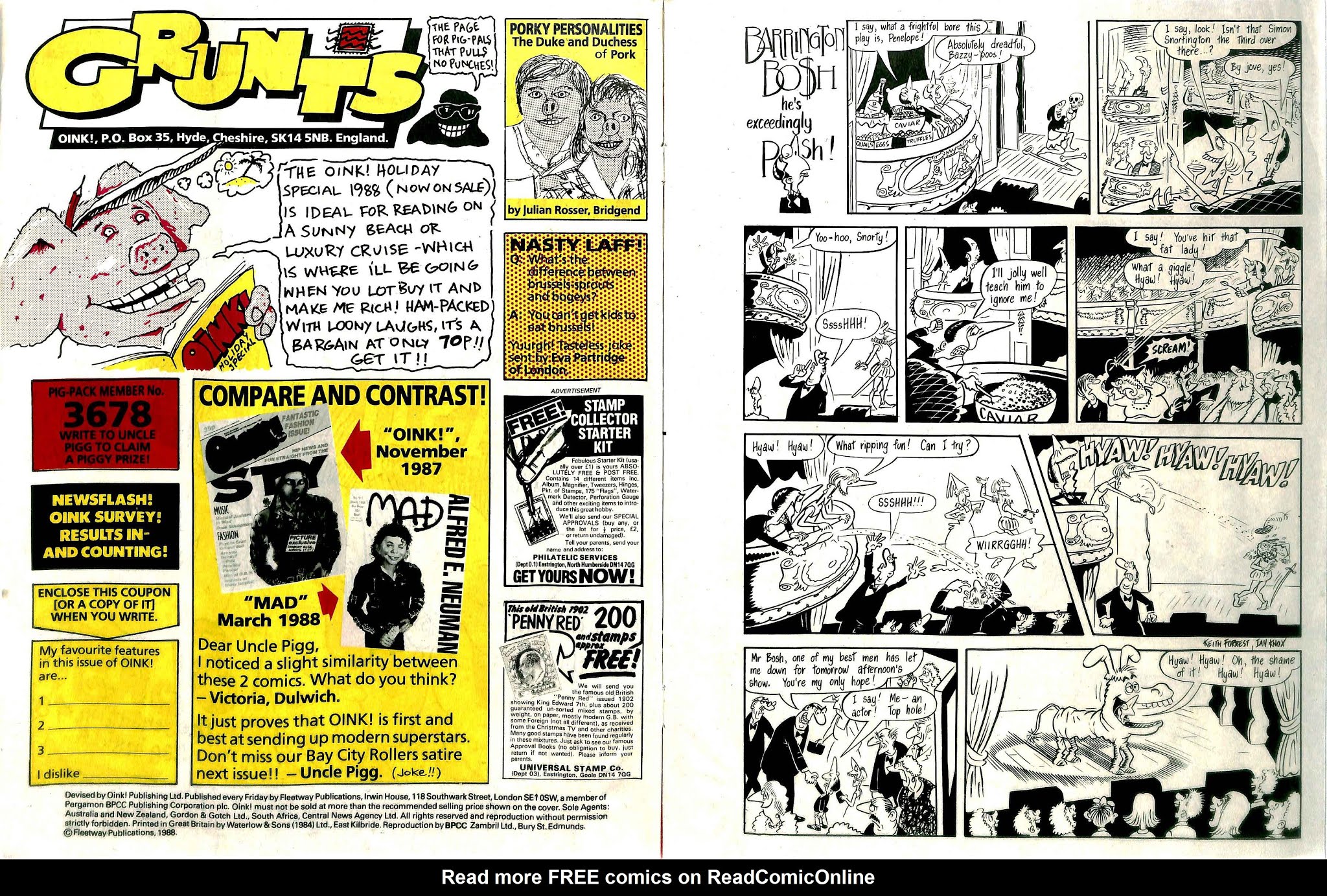 Read online Oink! comic -  Issue #60 - 2