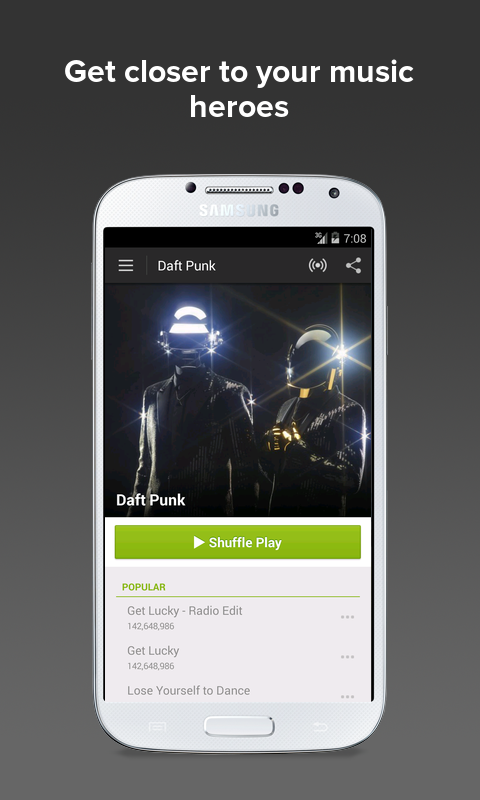 Spotify Play Music any your android mobile, tablet, or computer 