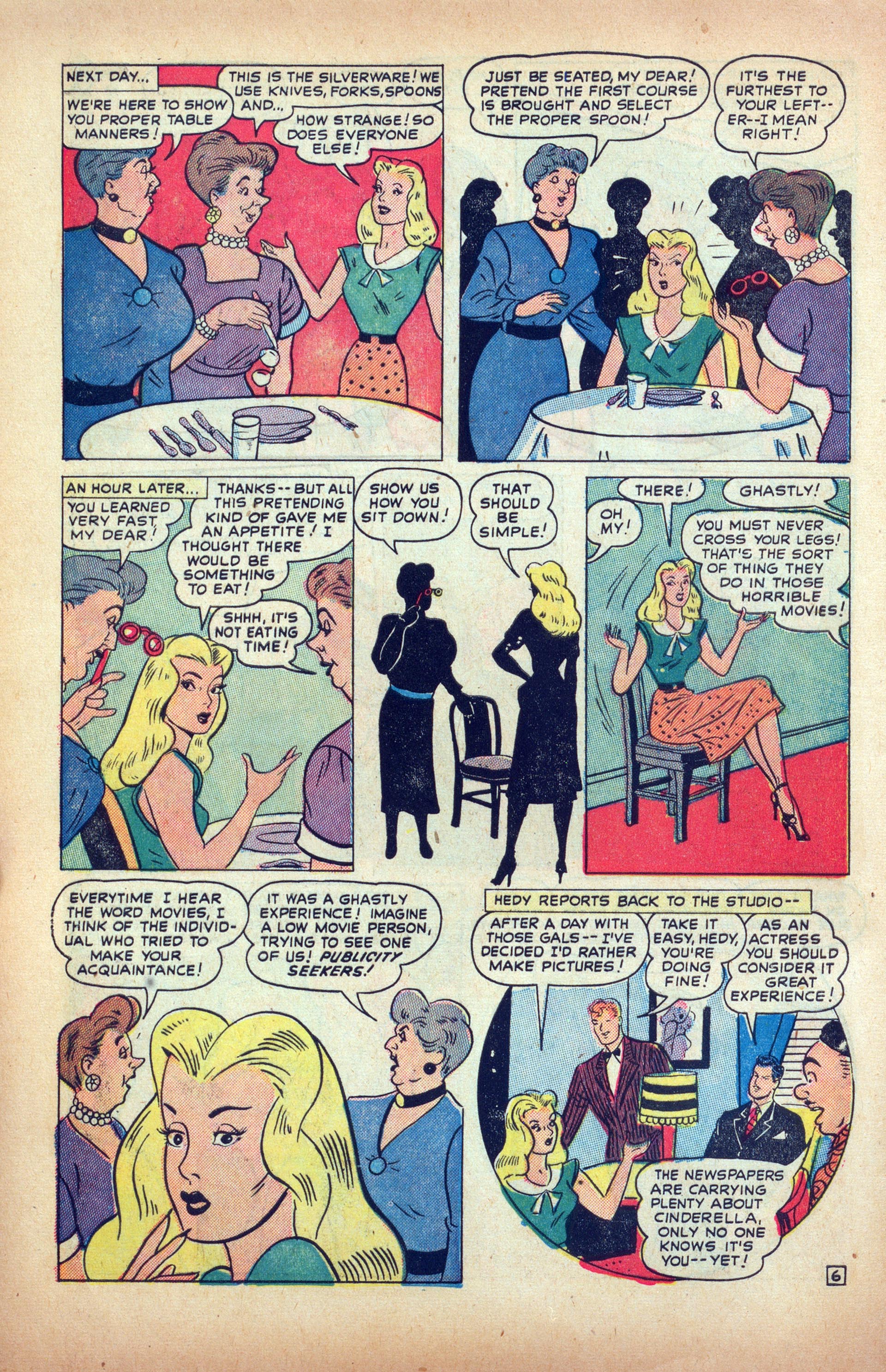 Read online Hedy Of Hollywood Comics comic -  Issue #42 - 8