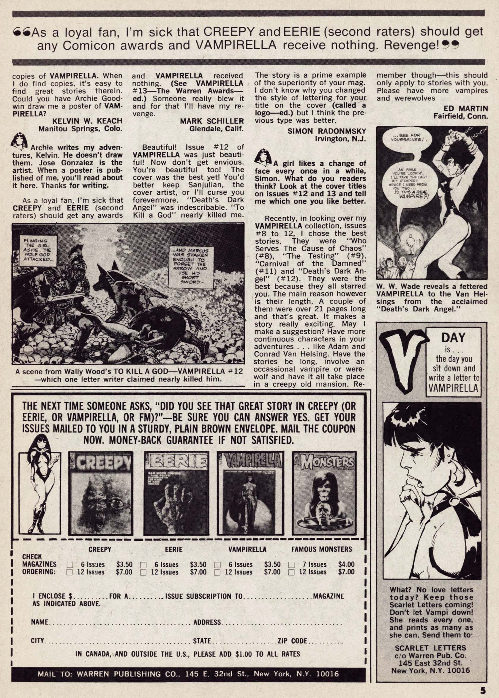 Read online Vampirella (1969) comic -  Issue #14 - 5