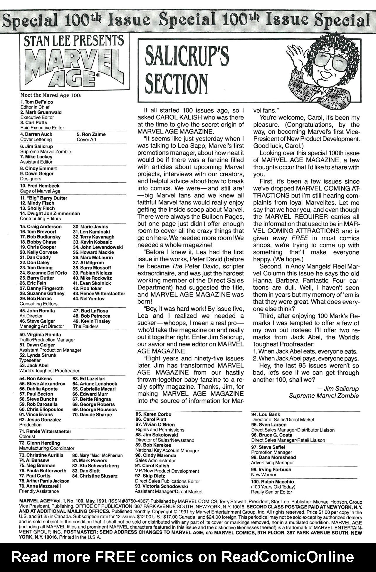 Read online Marvel Age comic -  Issue #100 - 2