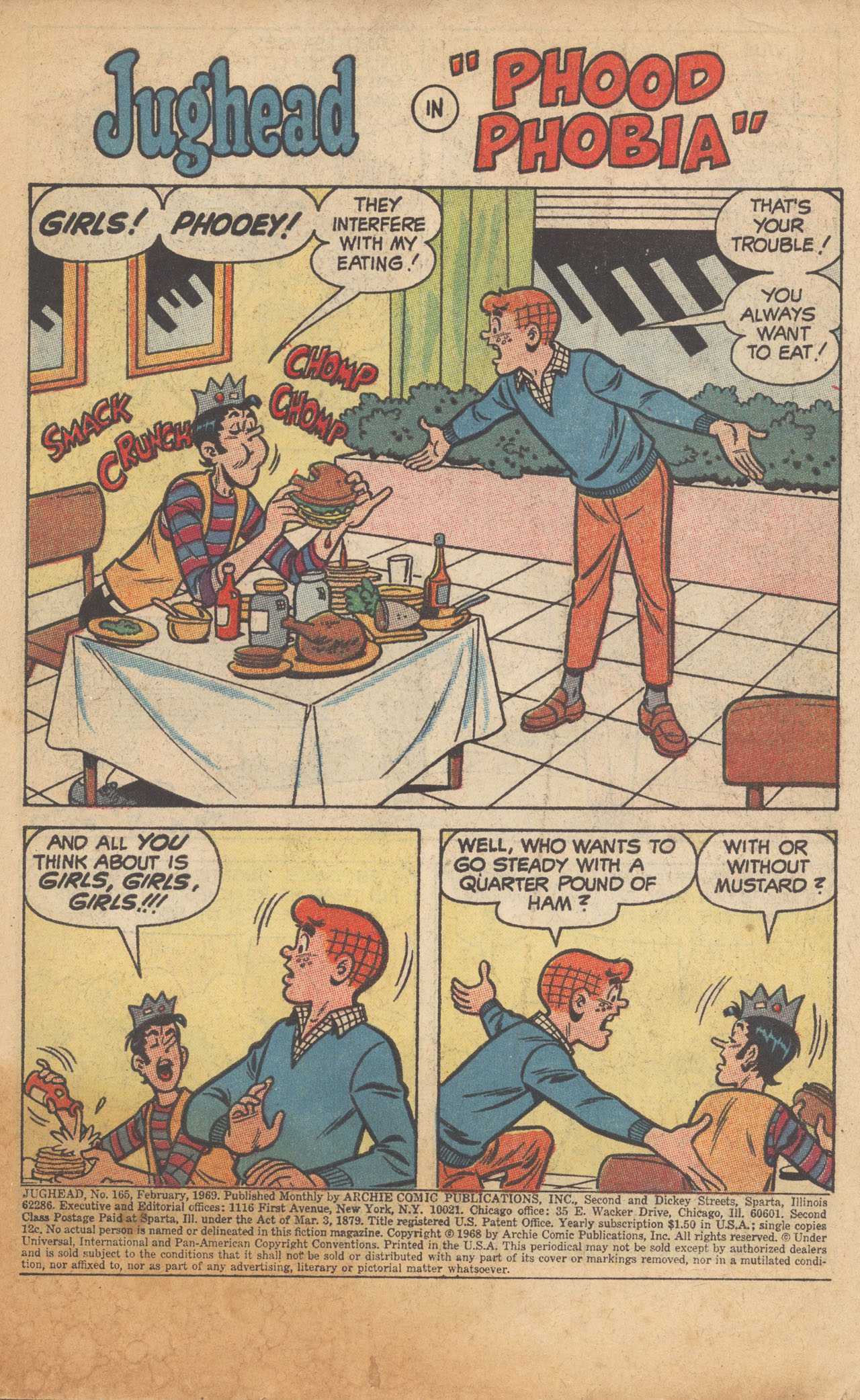Read online Jughead (1965) comic -  Issue #165 - 1