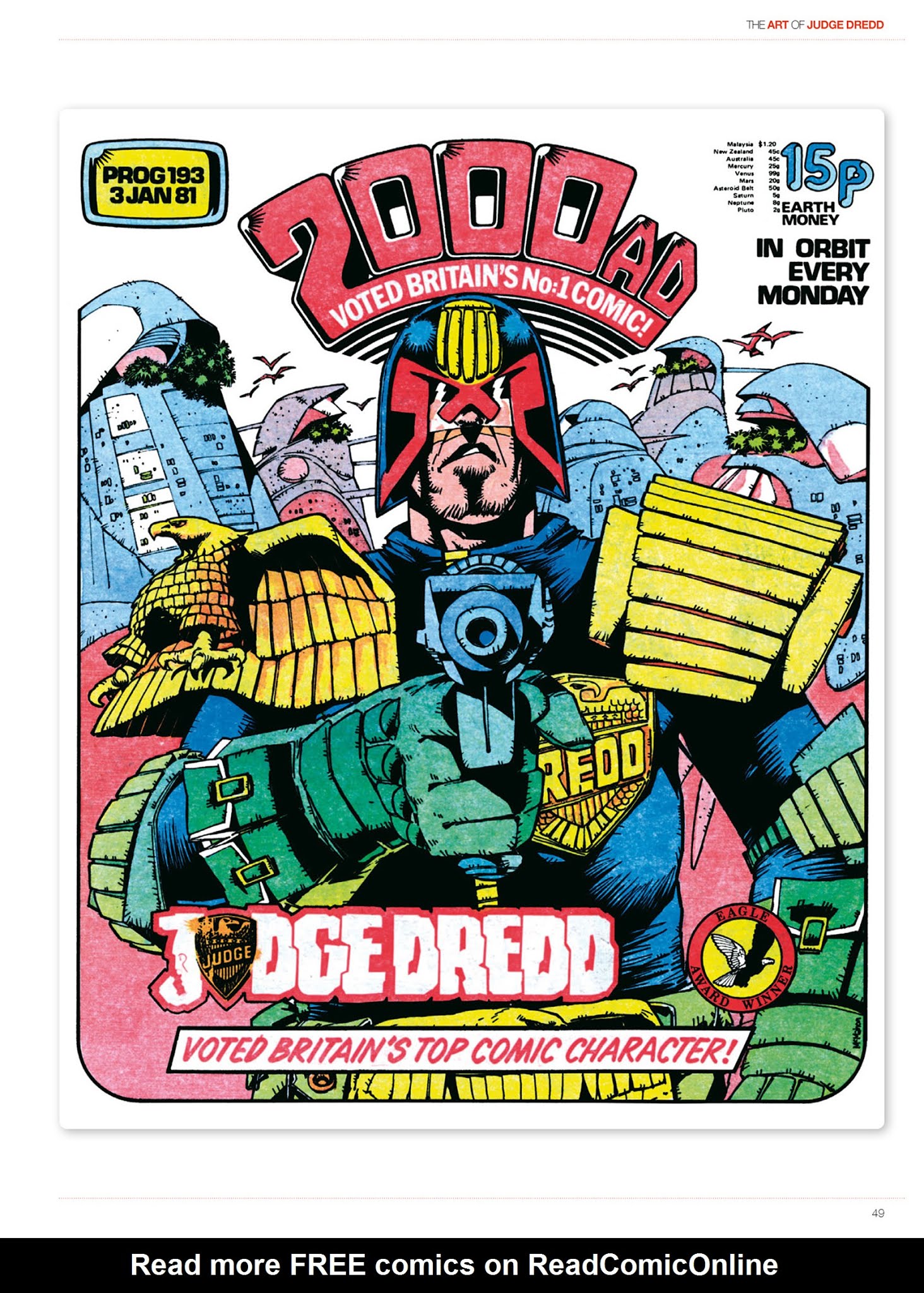 Read online The Art of Judge Dredd: Featuring 35 Years of Zarjaz Covers comic -  Issue # TPB (Part 1) - 49