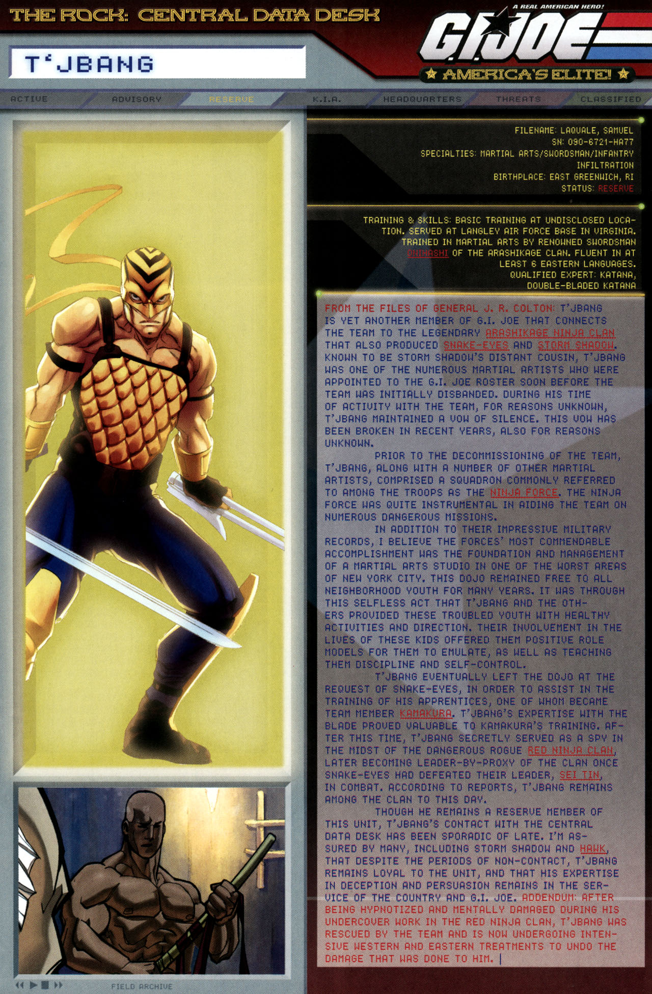 Read online G.I. Joe: Data Desk Handbook comic -  Issue #3 - 21