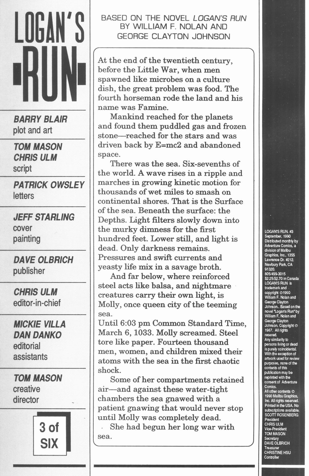 Read online Logan's Run (1990) comic -  Issue #3 - 2