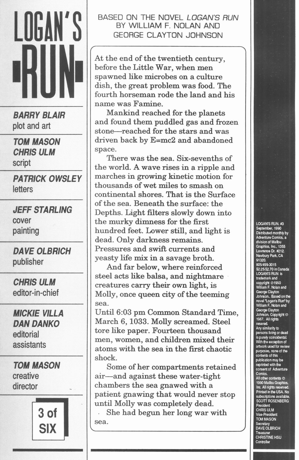 Read online Logan's Run (1990) comic -  Issue #3 - 2