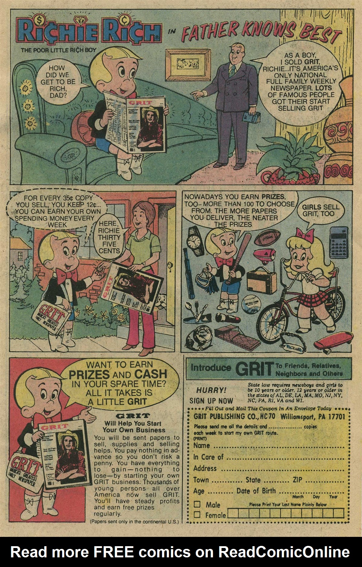 Read online Richie Rich & His Girl Friends comic -  Issue #7 - 3