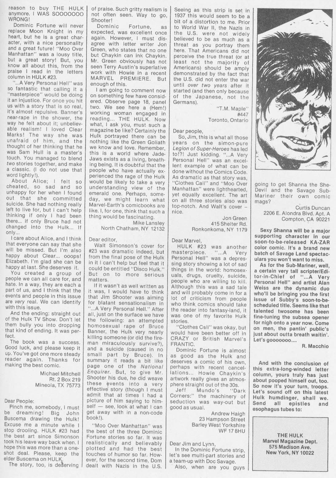 Read online Hulk (1978) comic -  Issue #25 - 49