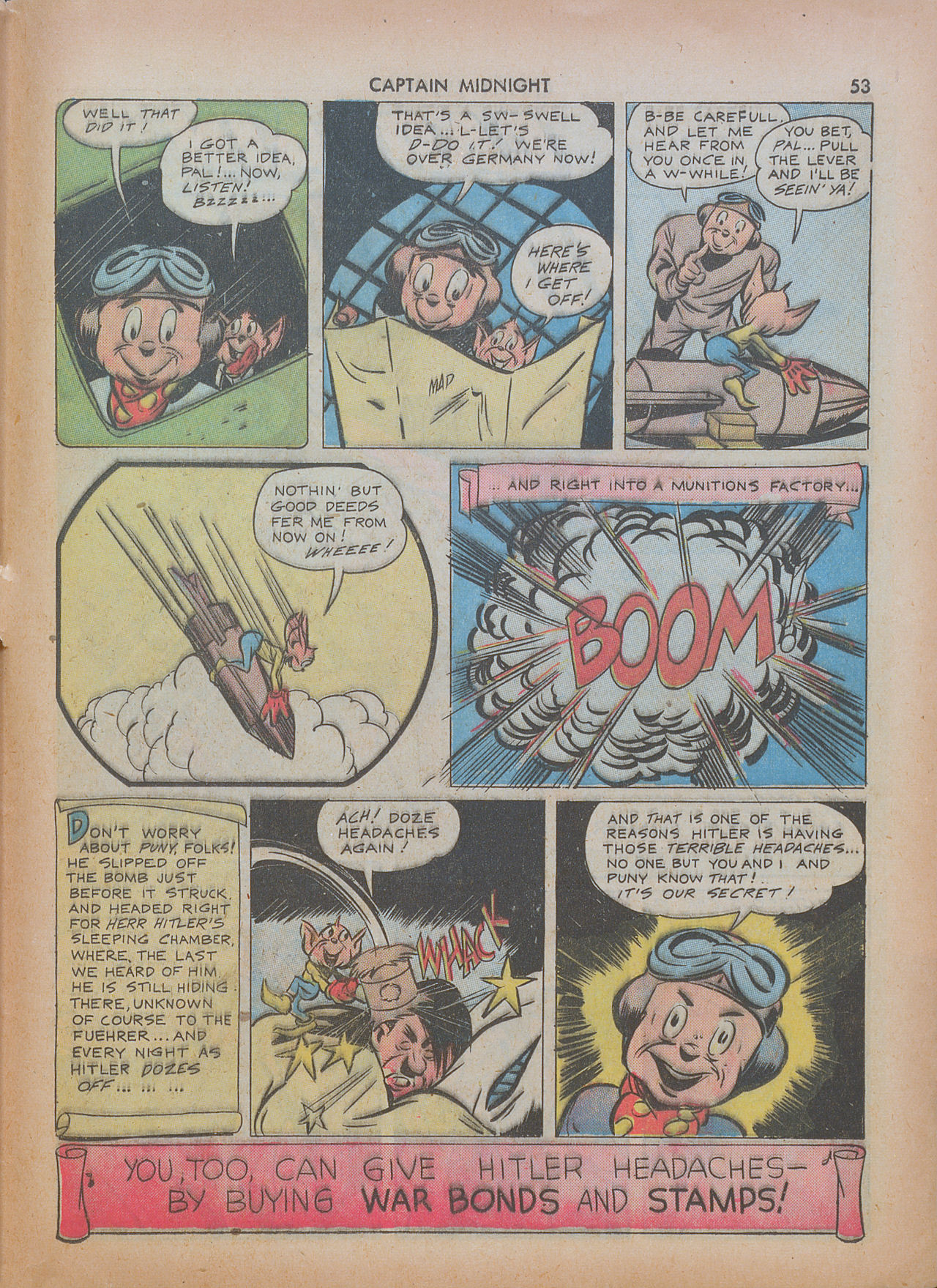 Read online Captain Midnight (1942) comic -  Issue #7 - 53