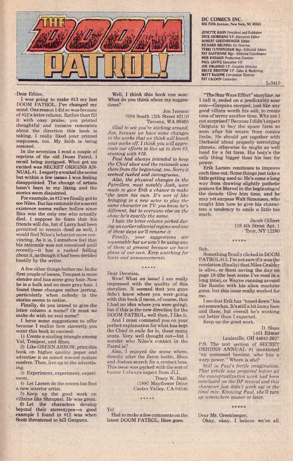 Read online Doom Patrol (1987) comic -  Issue #16 - 24
