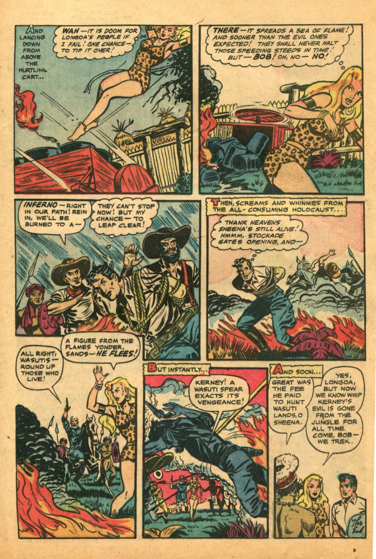 Read online Sheena, Queen of the Jungle (1942) comic -  Issue #12 - 13
