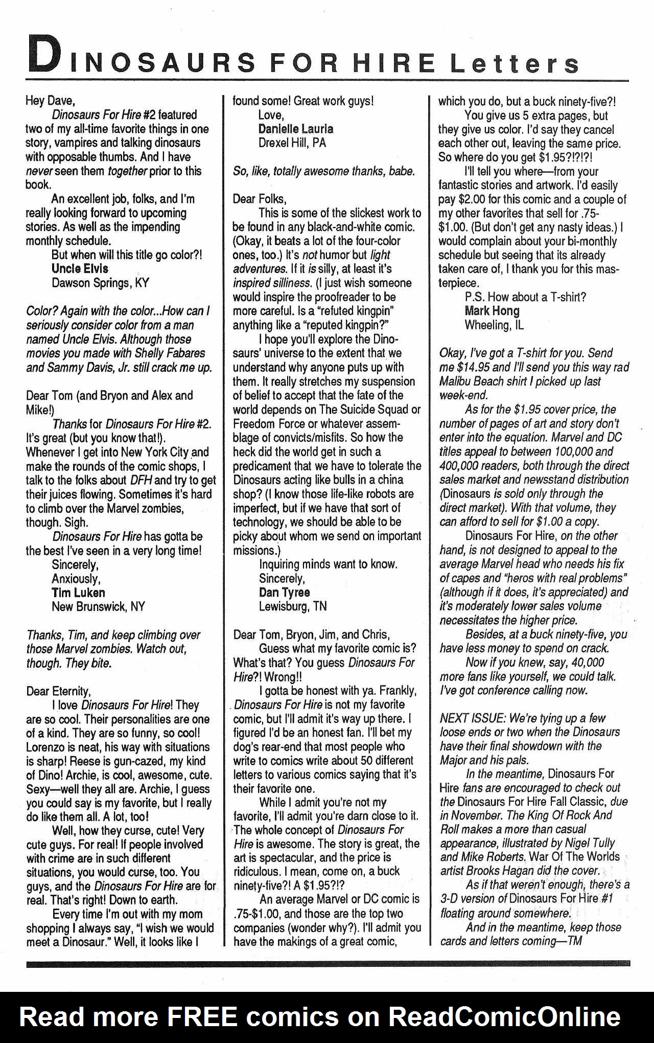 Read online Dinosaurs For Hire (1988) comic -  Issue #4 - 29