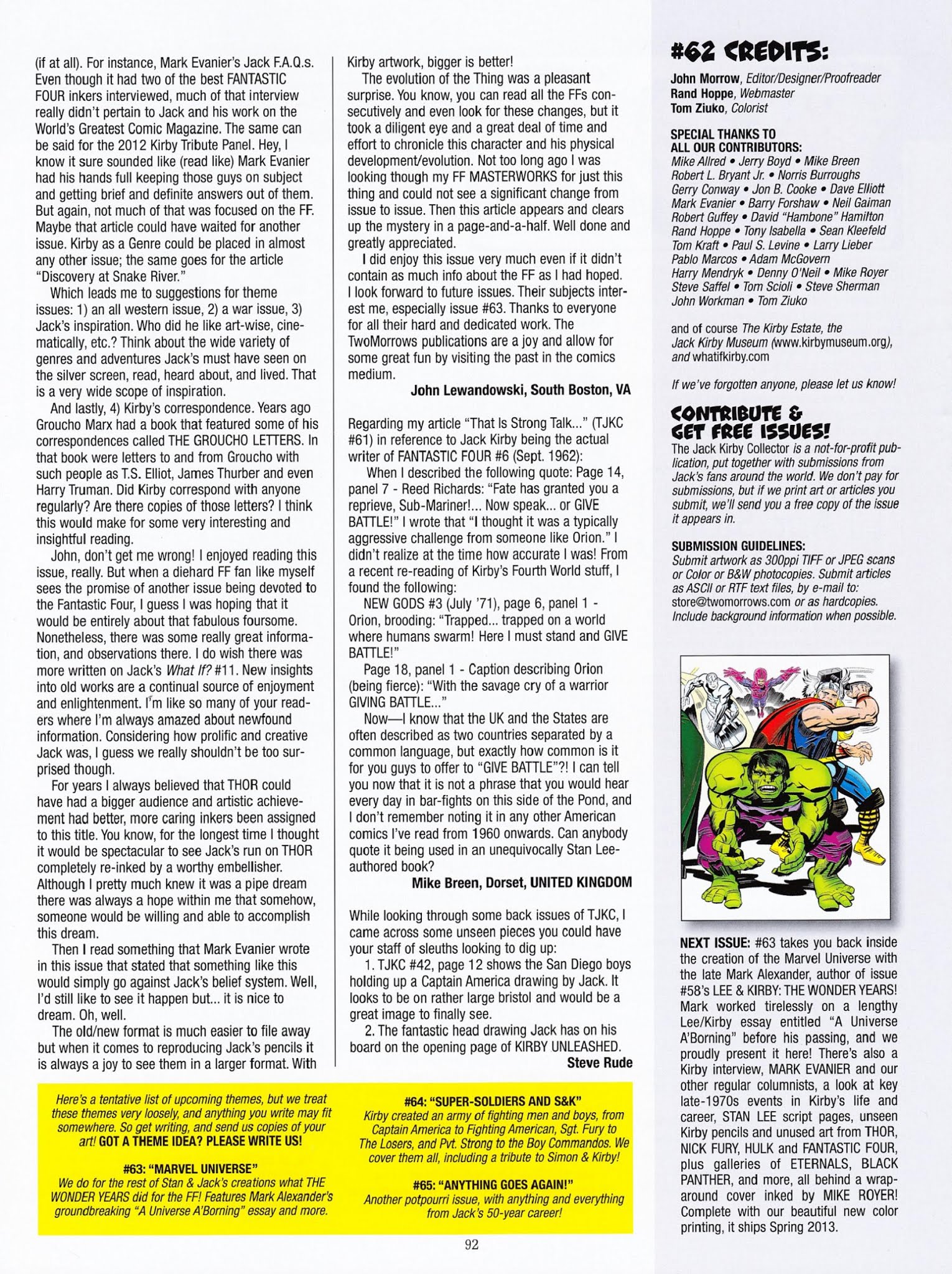 Read online The Jack Kirby Collector comic -  Issue #62 - 91