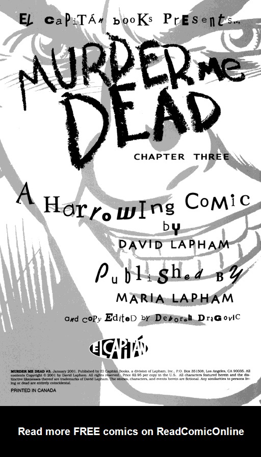 Read online Murder Me Dead comic -  Issue #3 - 2
