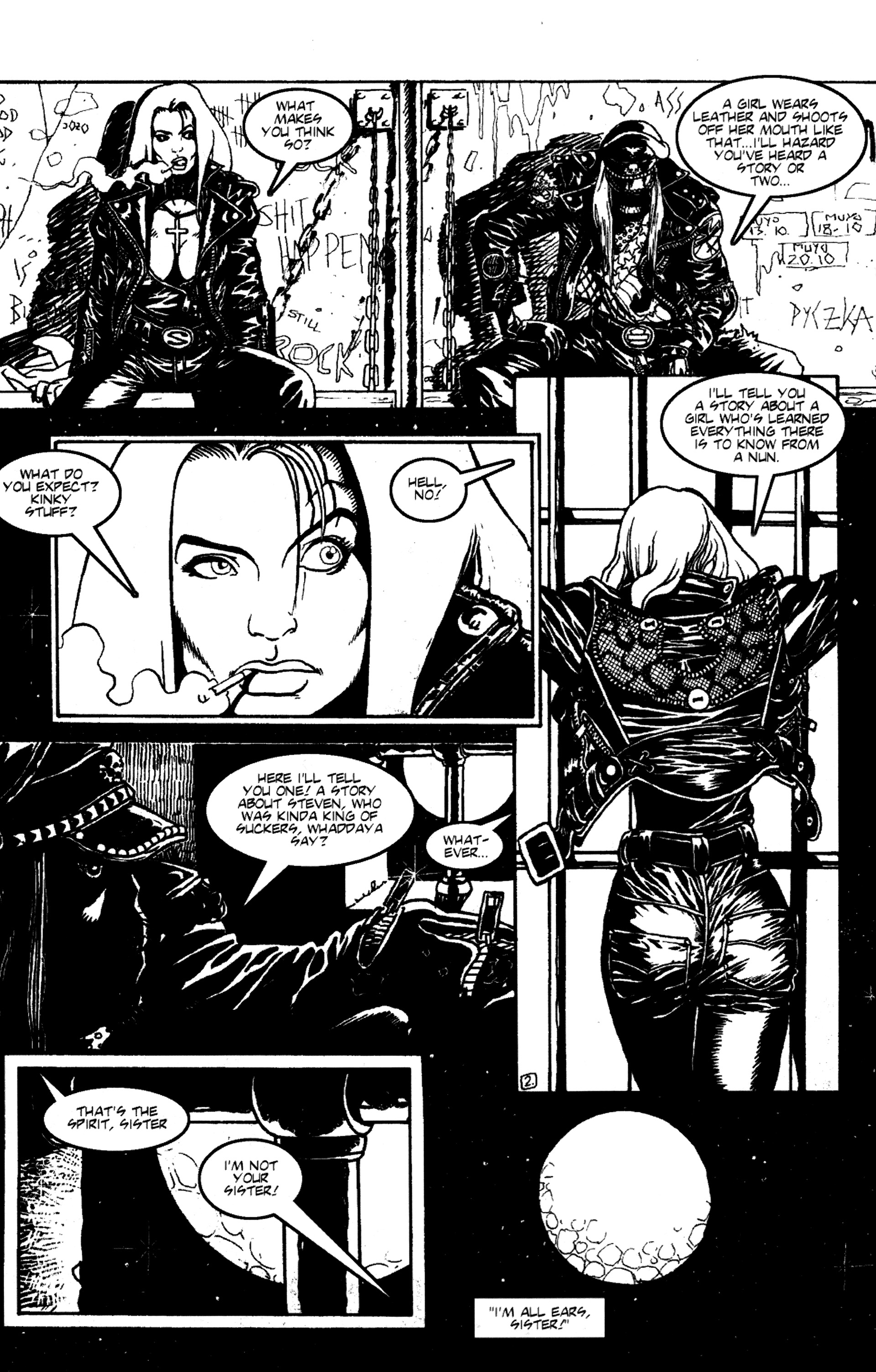 Read online Warrior Nun: Black & White comic -  Issue #2 - 20