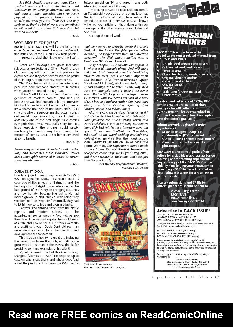 Read online Back Issue comic -  Issue #24 - 89