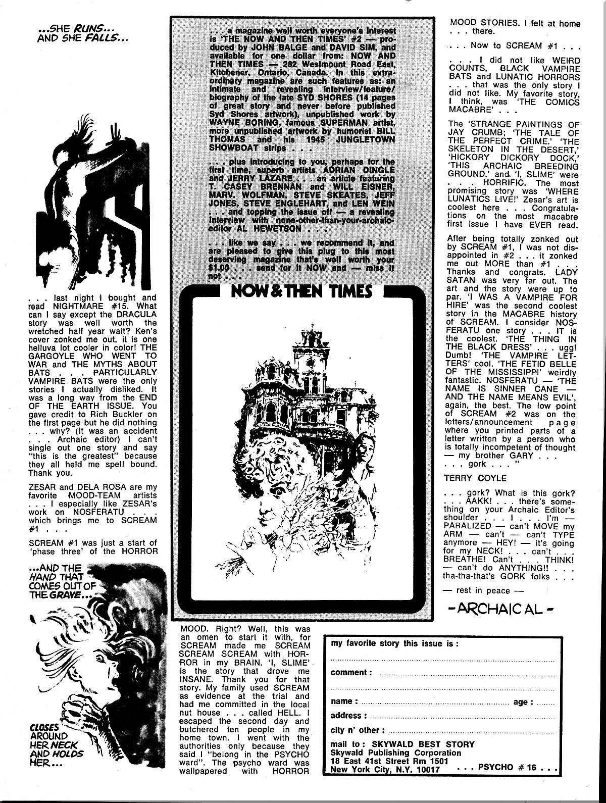 Read online Psycho comic -  Issue #16 - 15