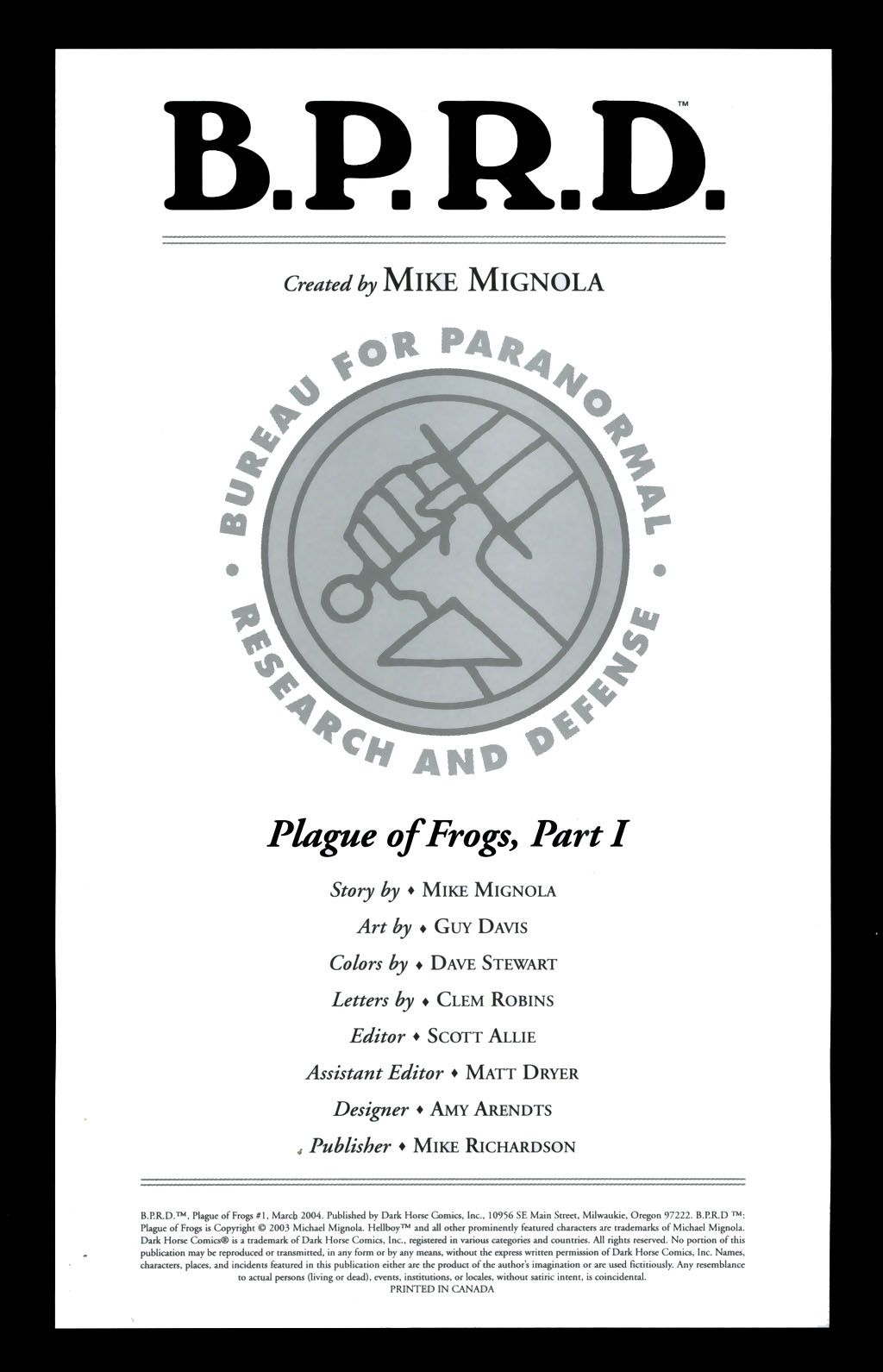 Read online B.P.R.D., Plague of Frogs comic -  Issue #1 - 2