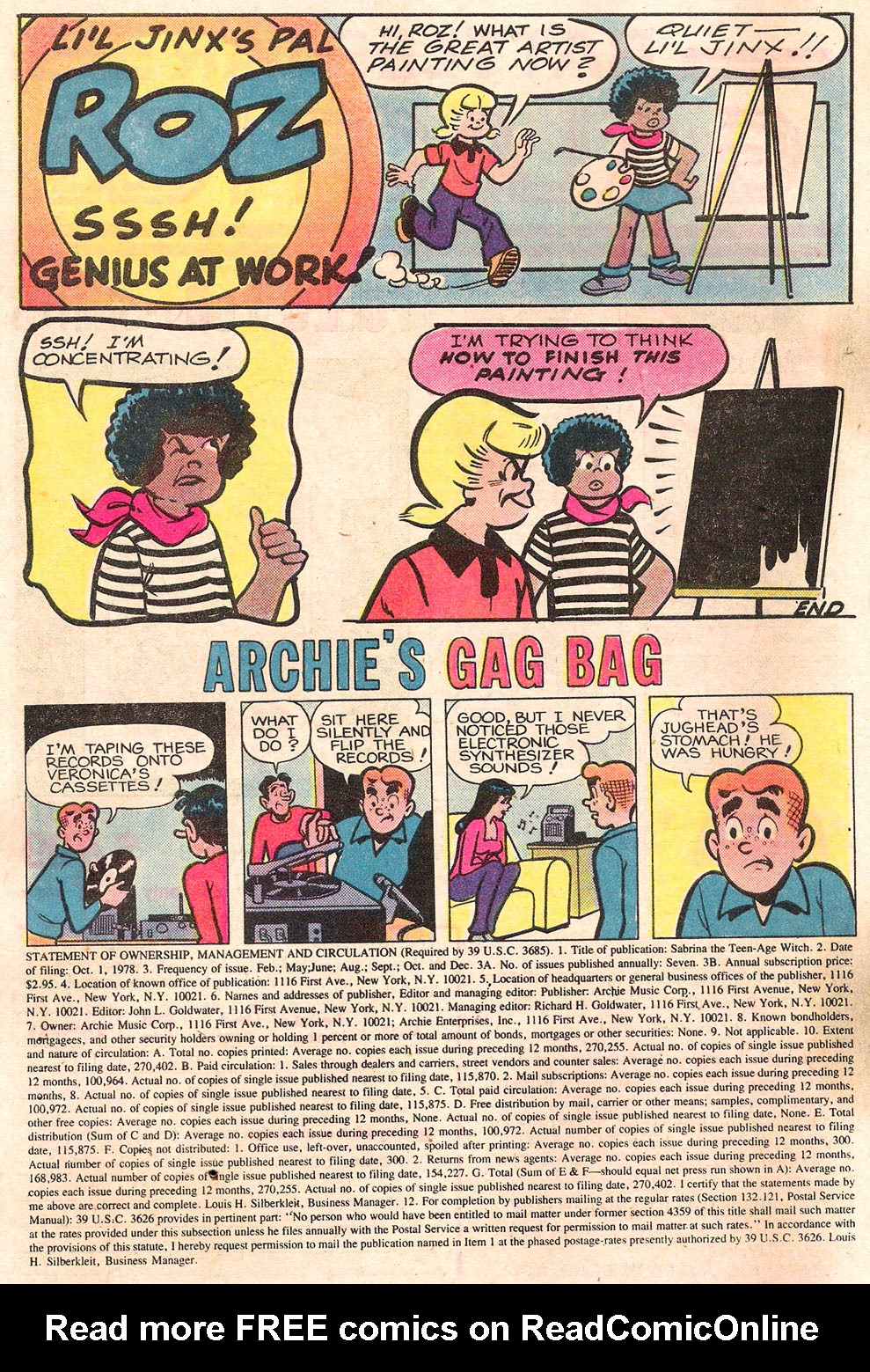 Read online Sabrina The Teenage Witch (1971) comic -  Issue #52 - 10