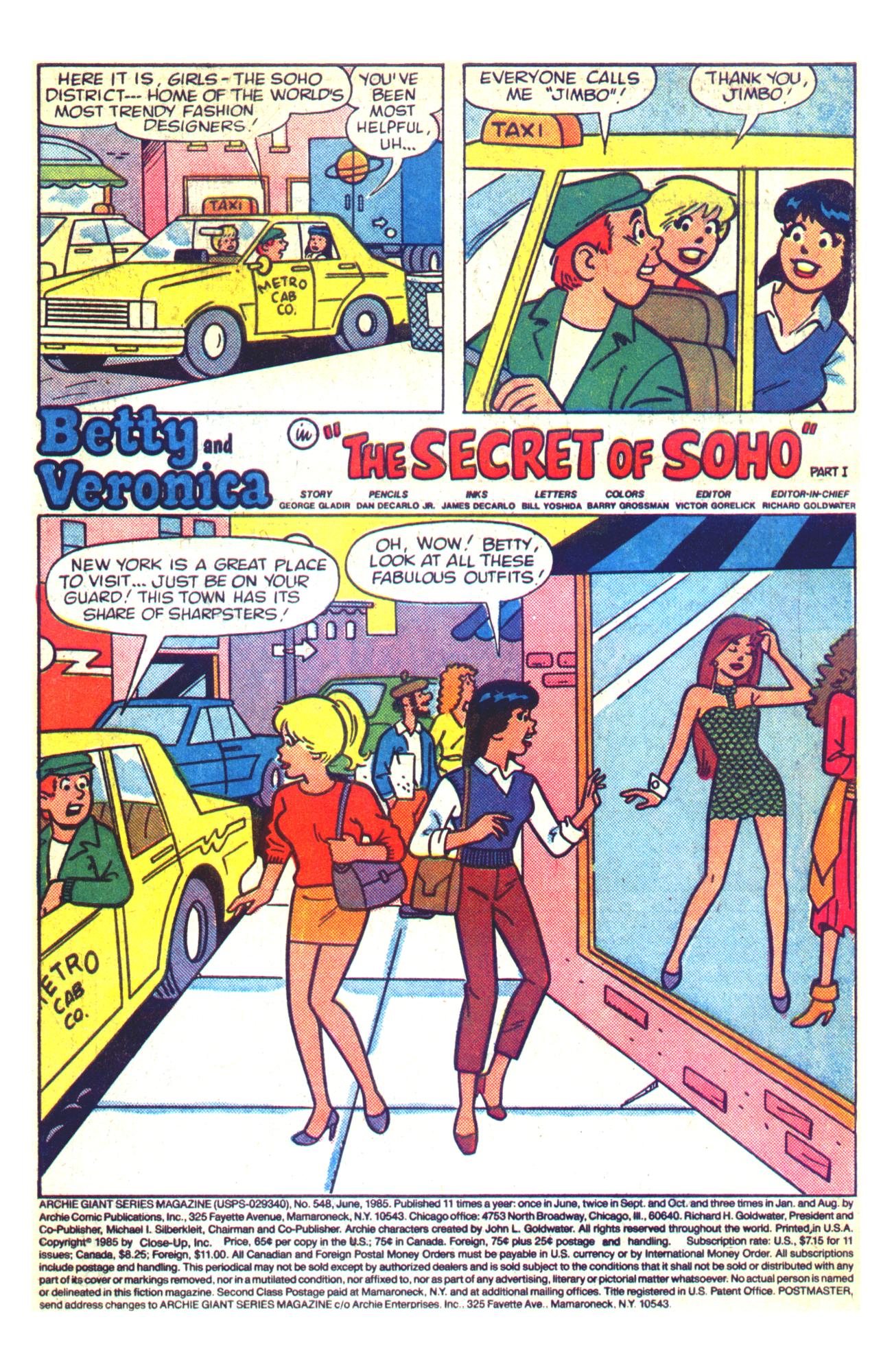 Read online Archie Giant Series Magazine comic -  Issue #548 - 3