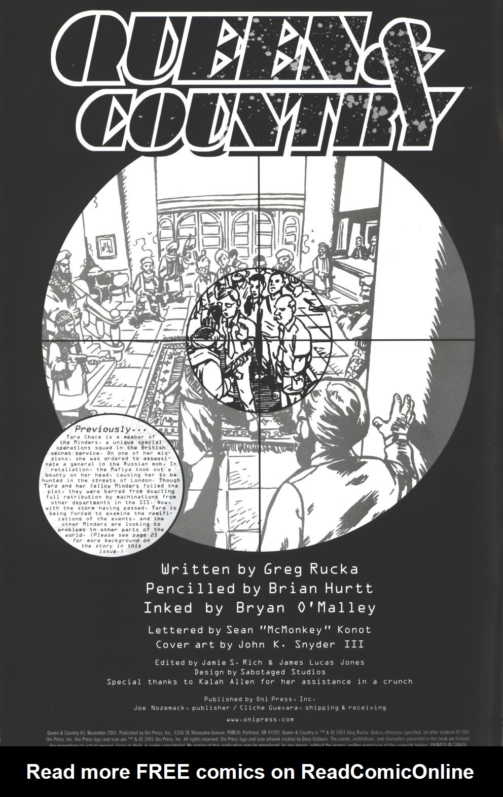 Read online Queen & Country comic -  Issue #5 - 3