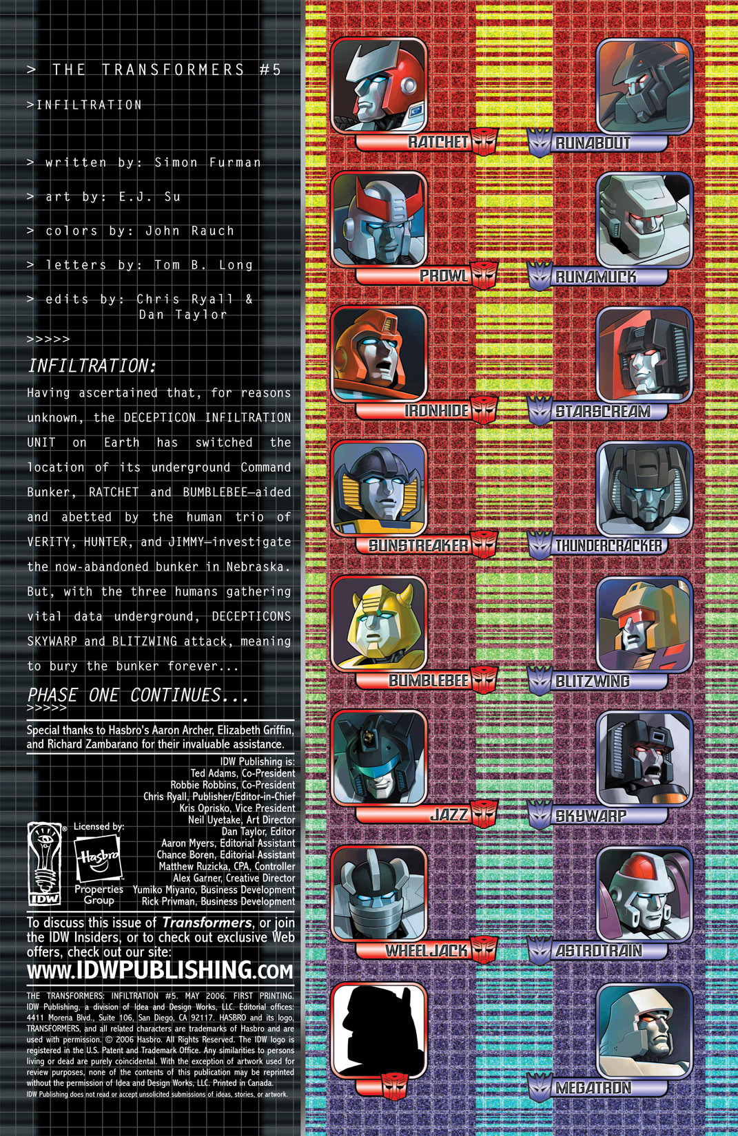 Read online The Transformers: Infiltration comic -  Issue #5 - 5