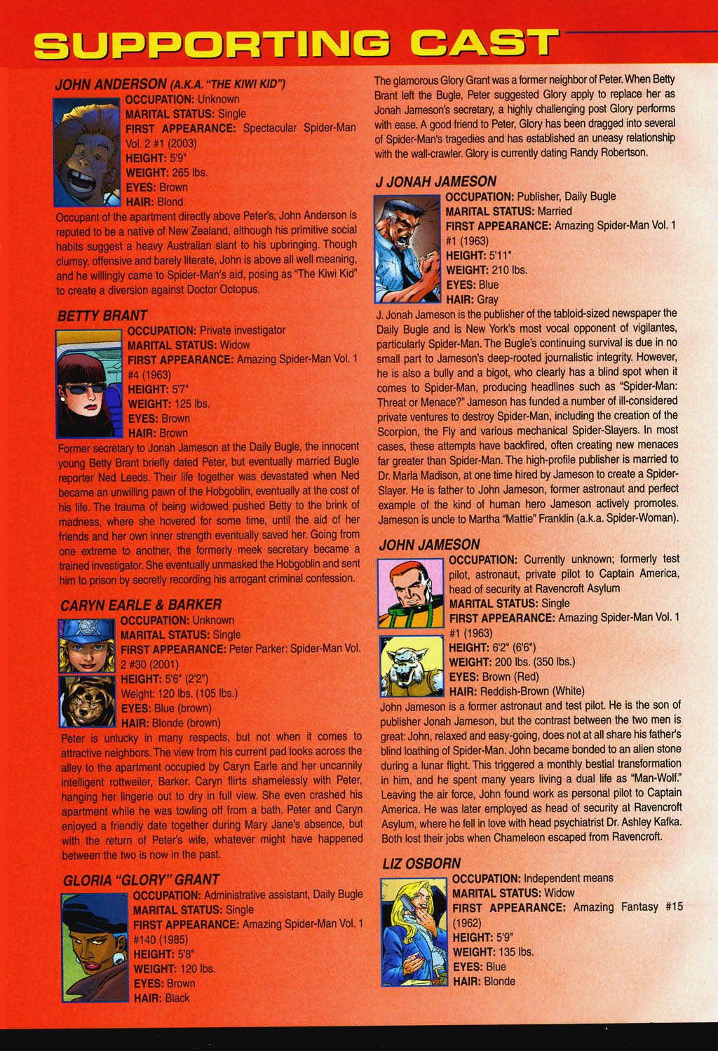 Official Handbook of the Marvel Universe: Spider-Man 2004 issue Full - Page 42