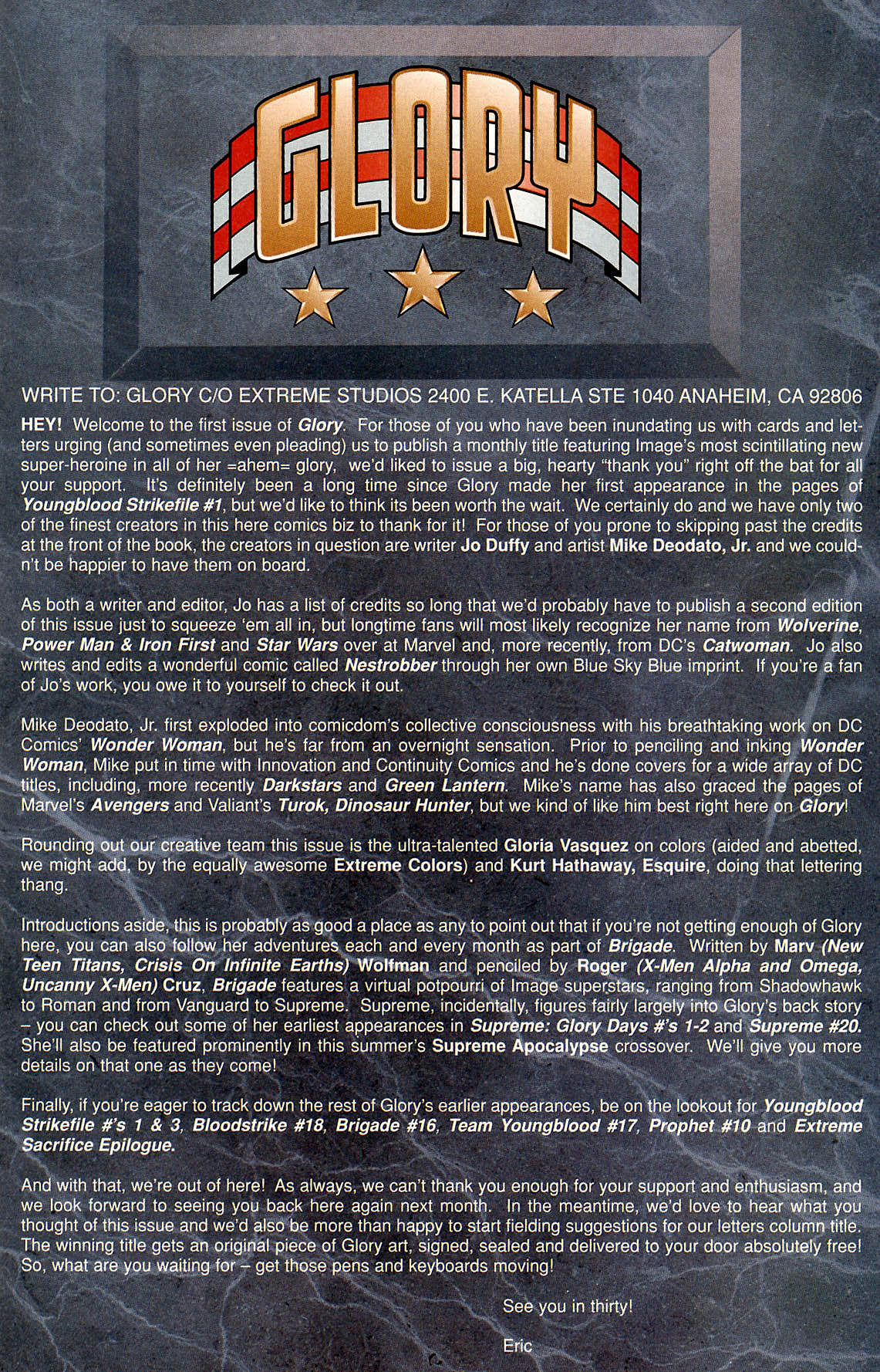 Read online Glory comic -  Issue #1 - 21