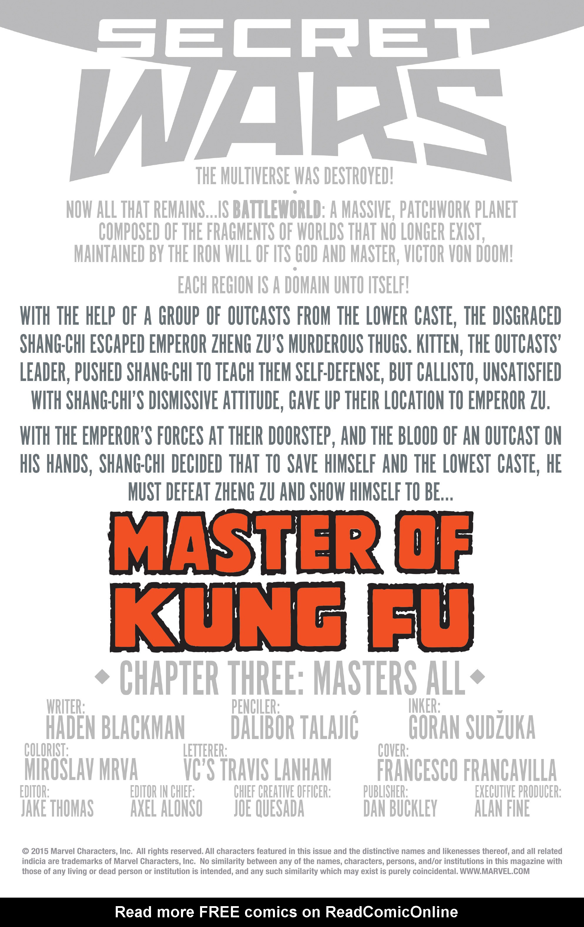 Read online Master of Kung Fu (2015) comic -  Issue #3 - 2