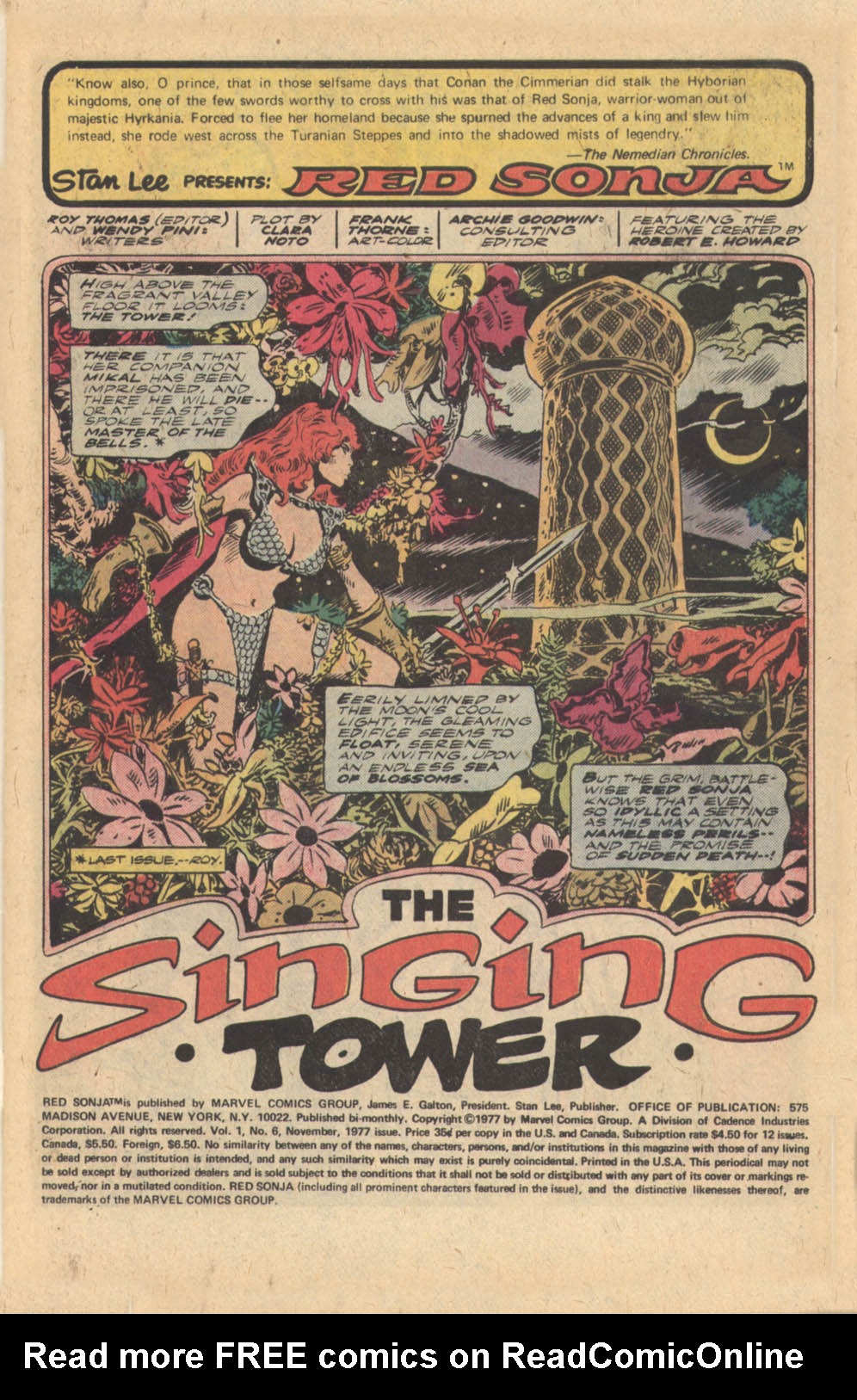 Read online Red Sonja (1977) comic -  Issue #6 - 2