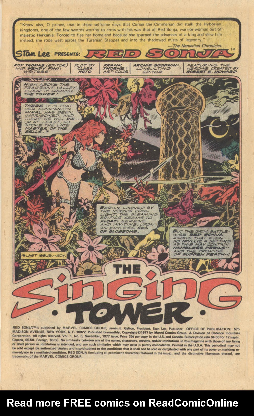 Read online Red Sonja (1977) comic -  Issue #6 - 2