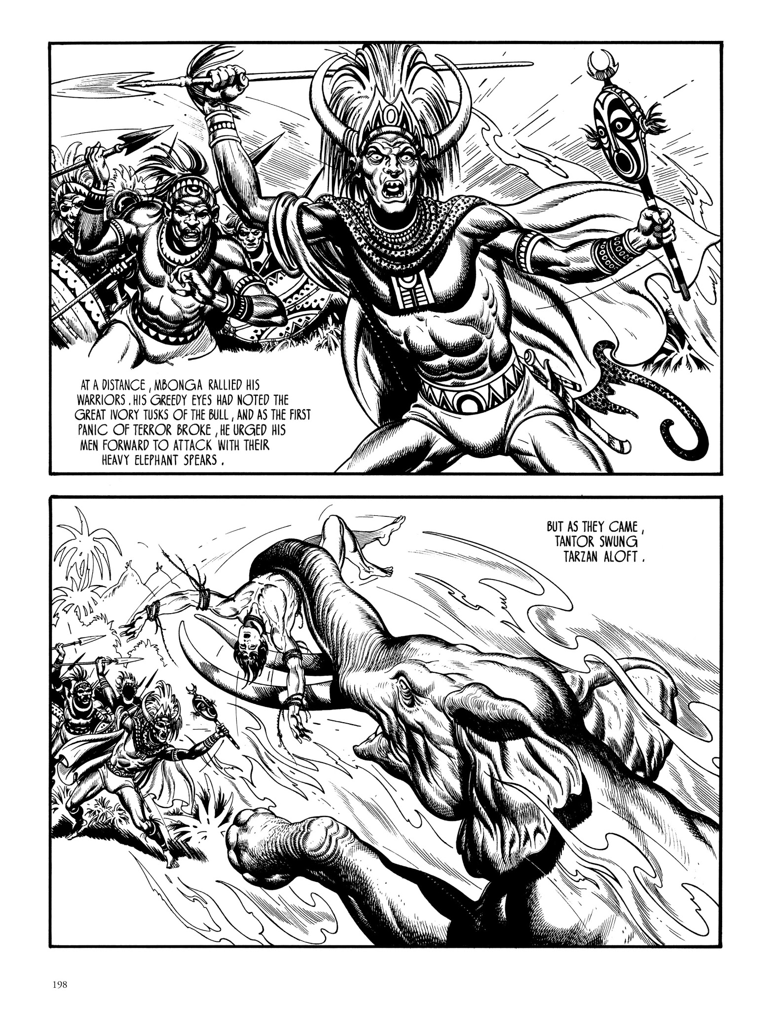 Read online Edgar Rice Burroughs' Tarzan: Burne Hogarth's Lord of the Jungle comic -  Issue # TPB - 197