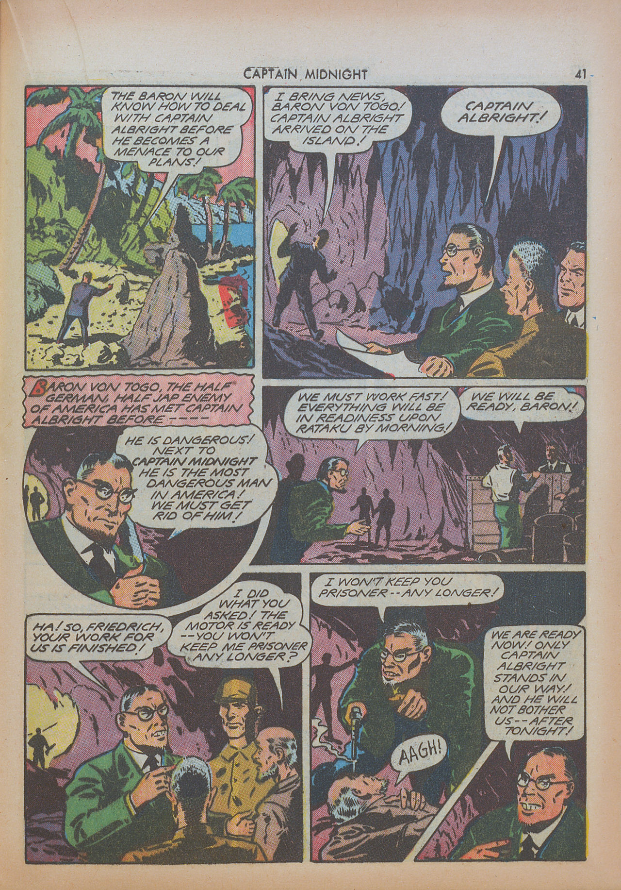 Read online Captain Midnight (1942) comic -  Issue #8 - 41