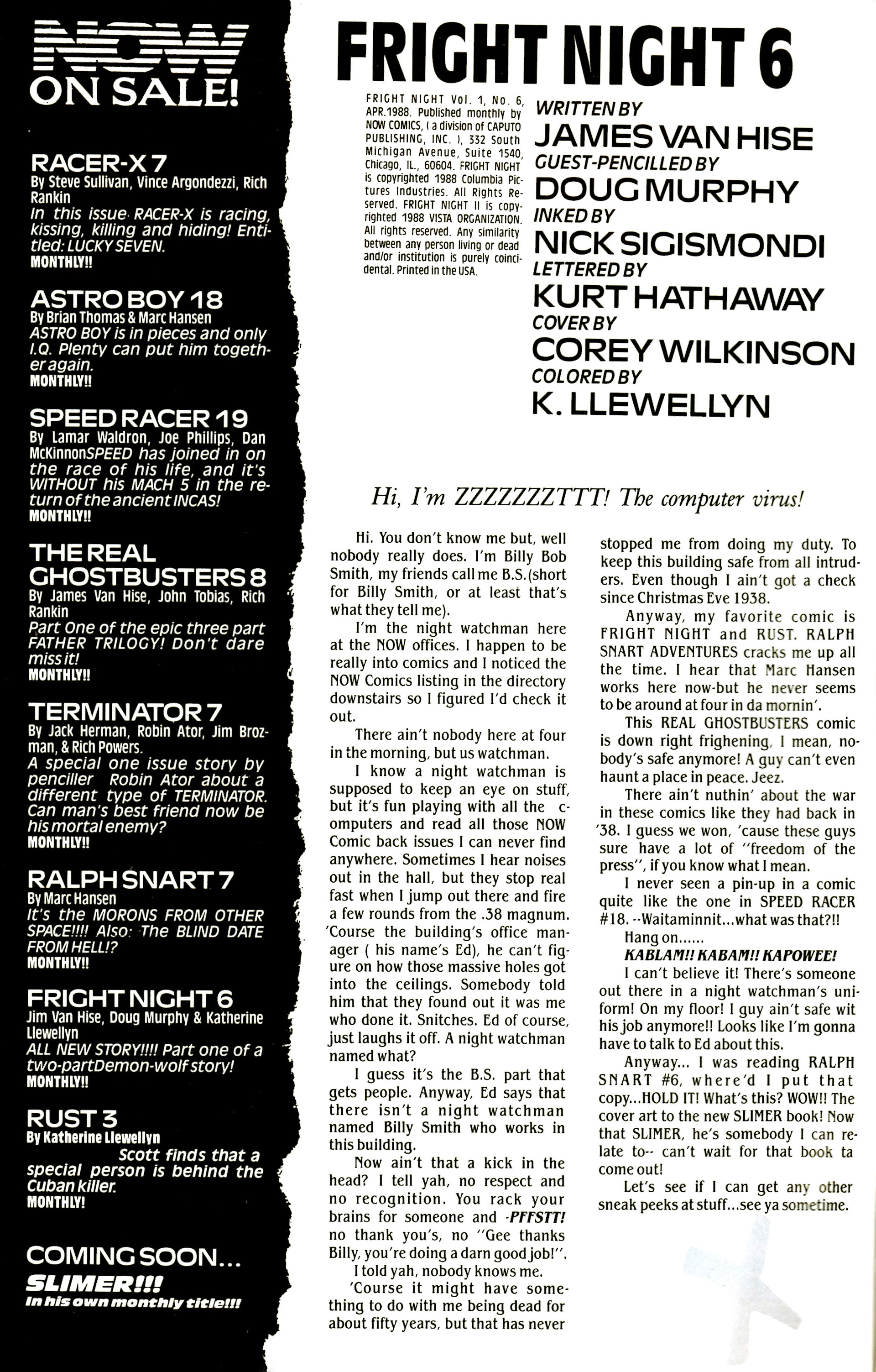 Read online Fright Night (1988) comic -  Issue #6 - 2