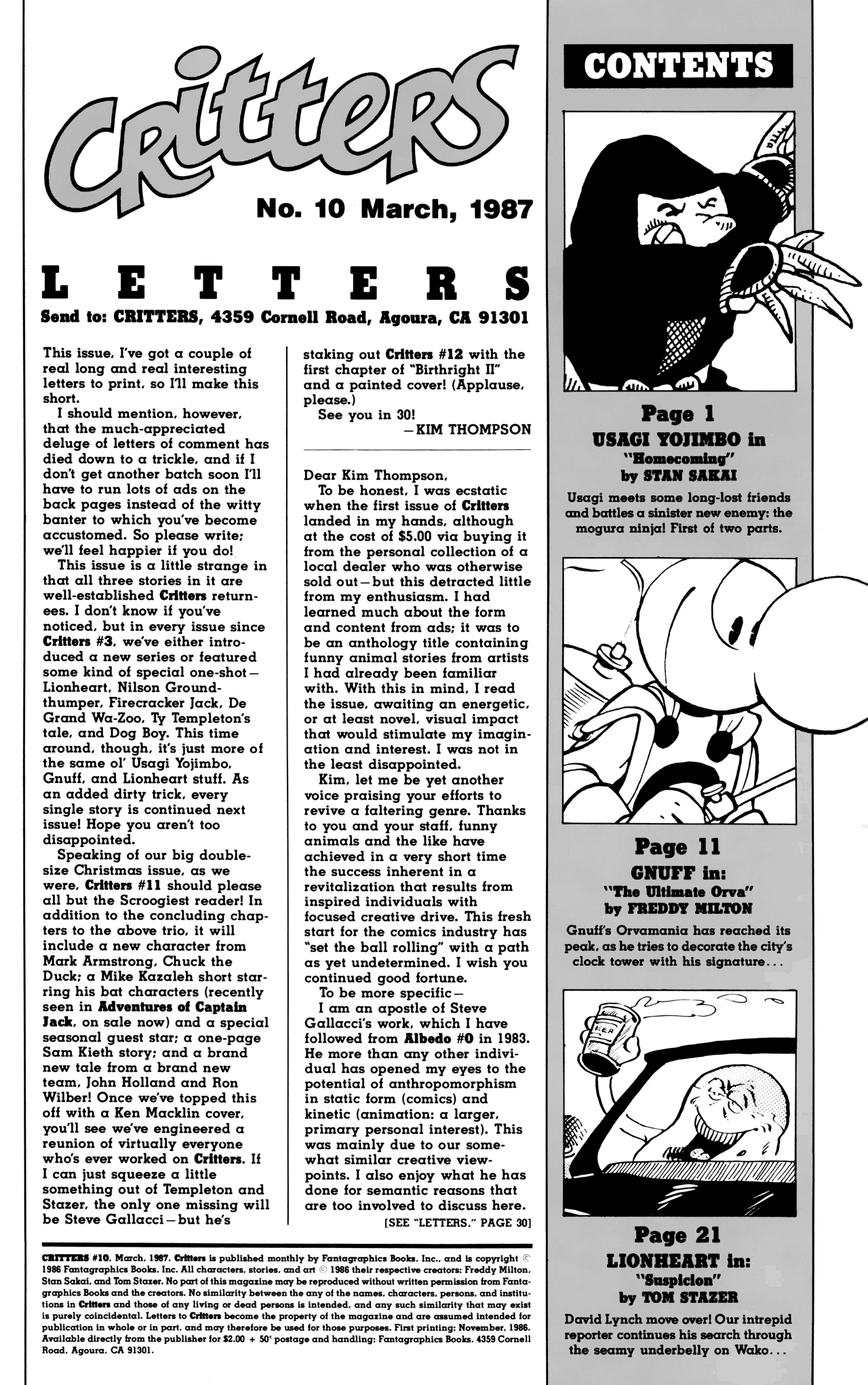 Read online Critters comic -  Issue #10 - 2