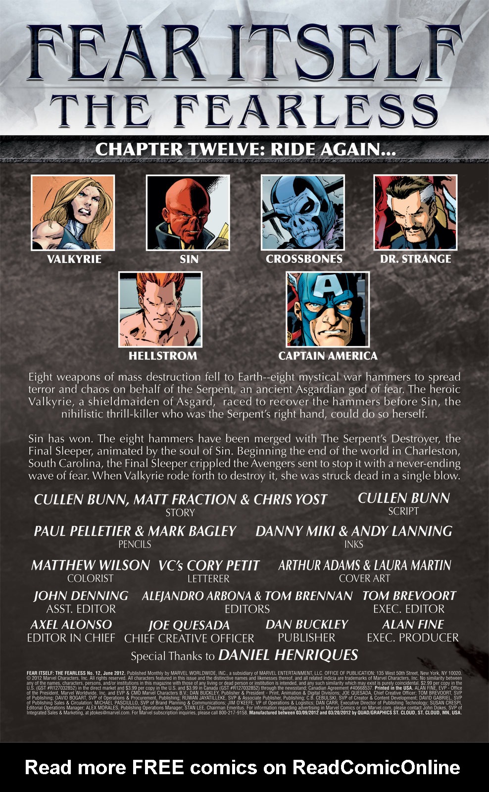 Read online Fear Itself: The Fearless comic -  Issue #12 - 2