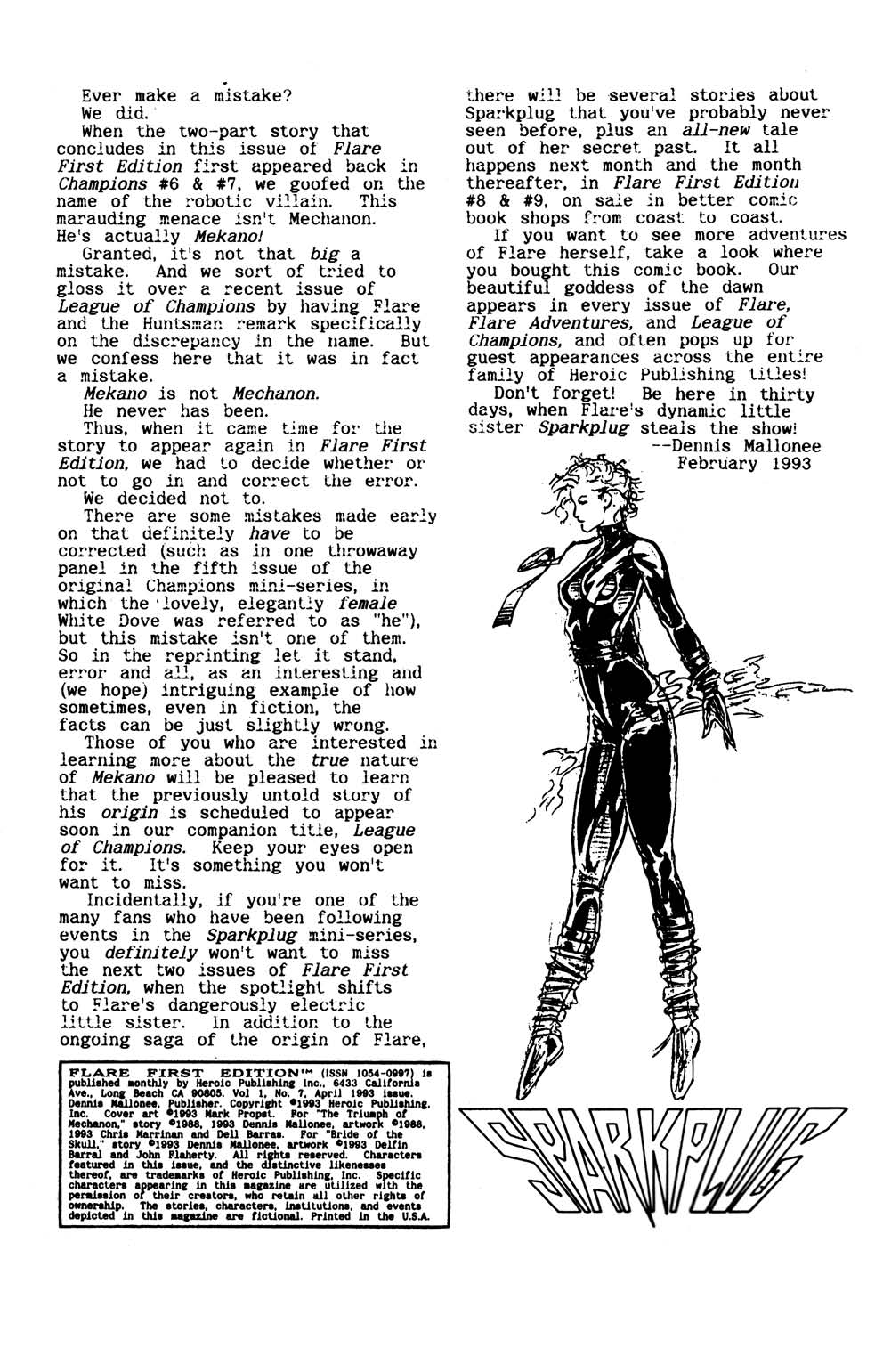 Read online Flare First Edition comic -  Issue #7 - 2