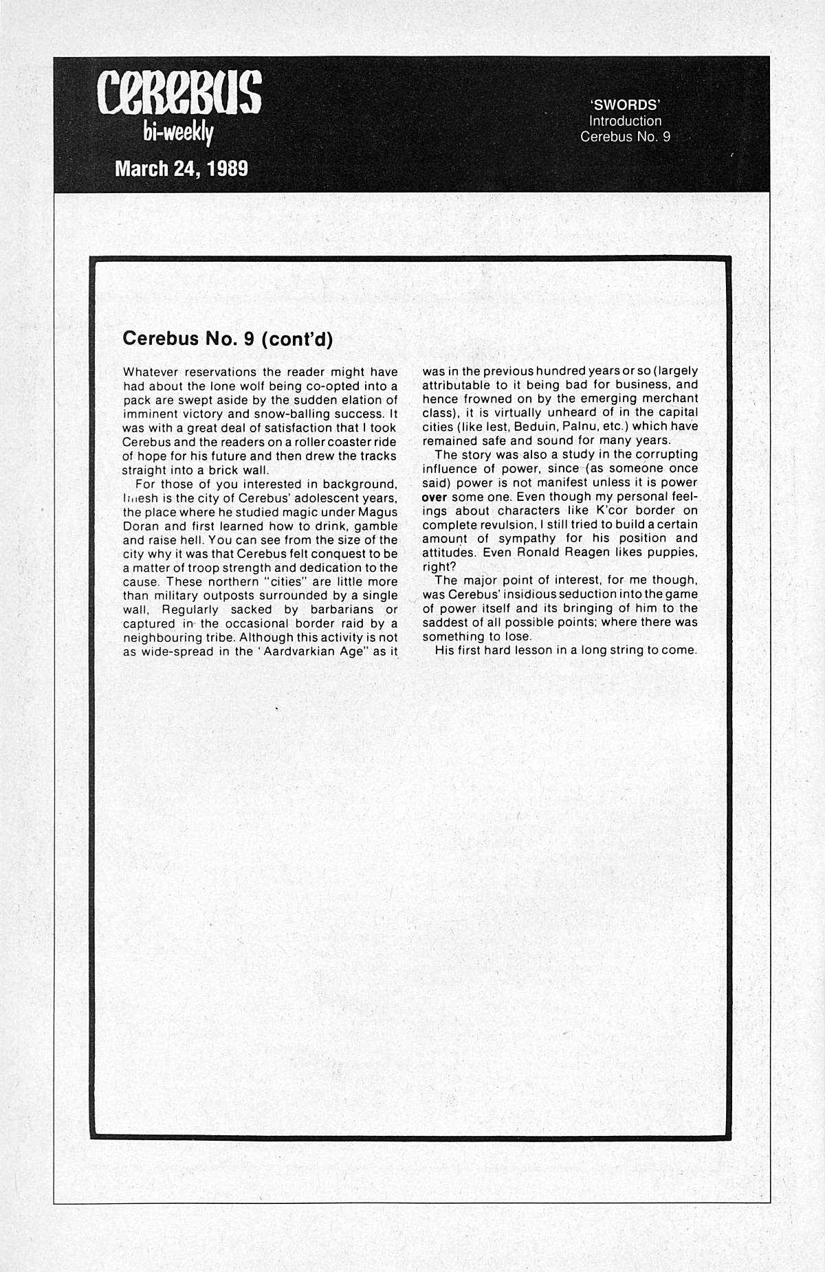 Cerebus Issue #9 #9 - English 4