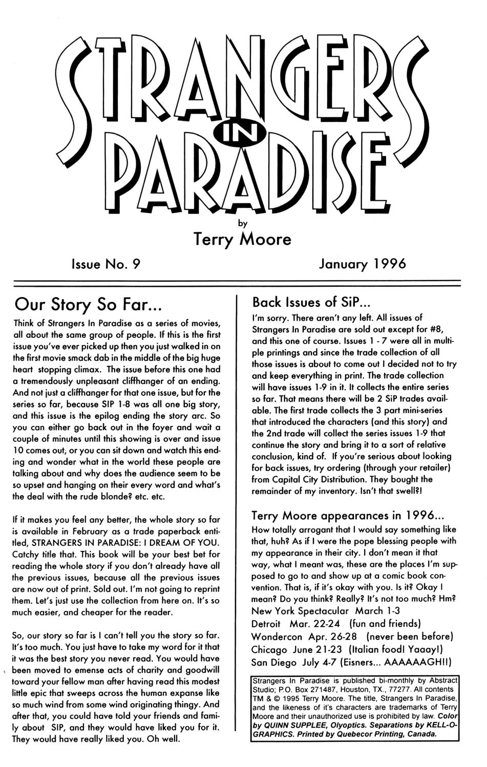 Read online Strangers in Paradise (1994) comic -  Issue #9 - 2