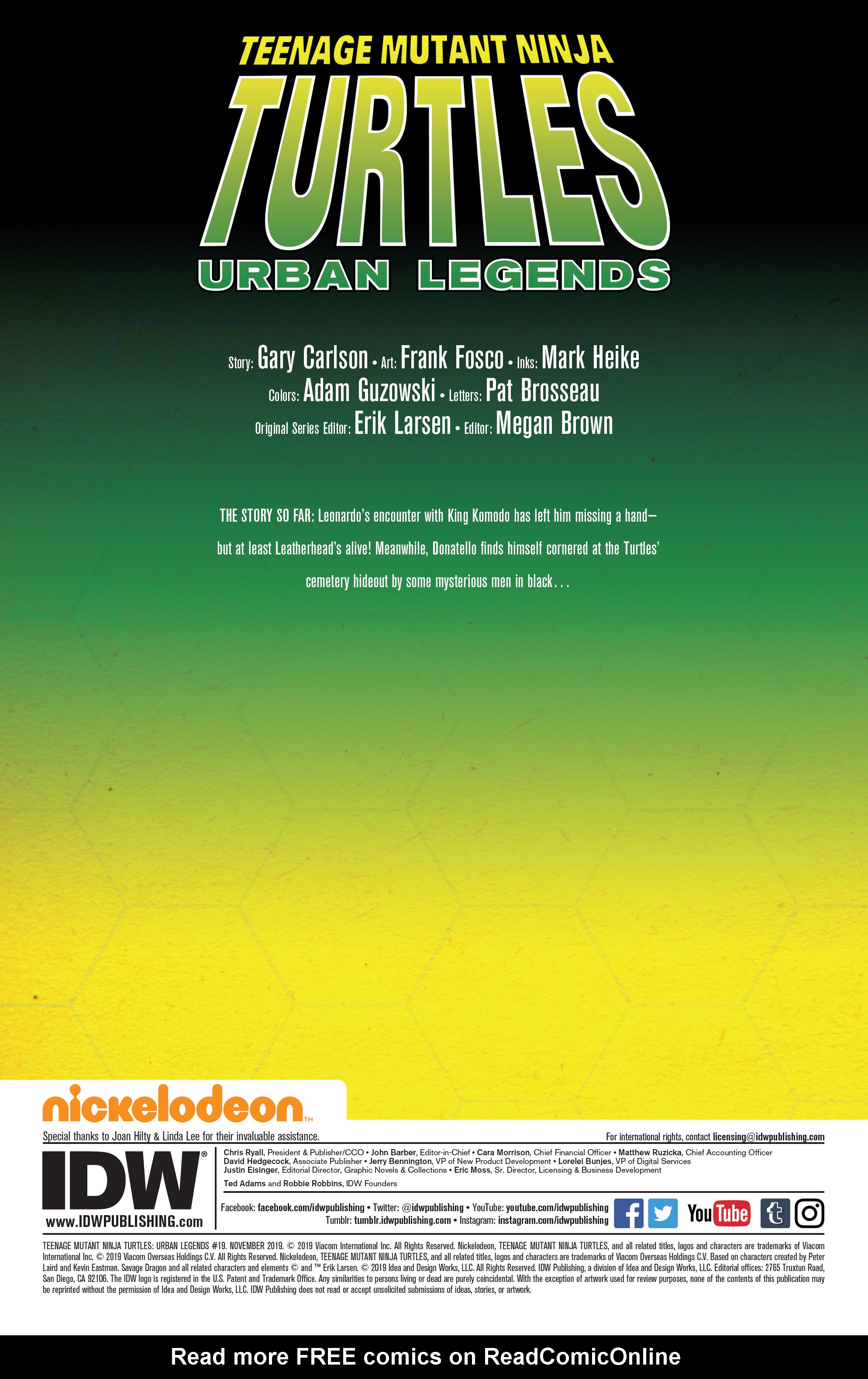 Read online Teenage Mutant Ninja Turtles: Urban Legends comic -  Issue #19 - 2