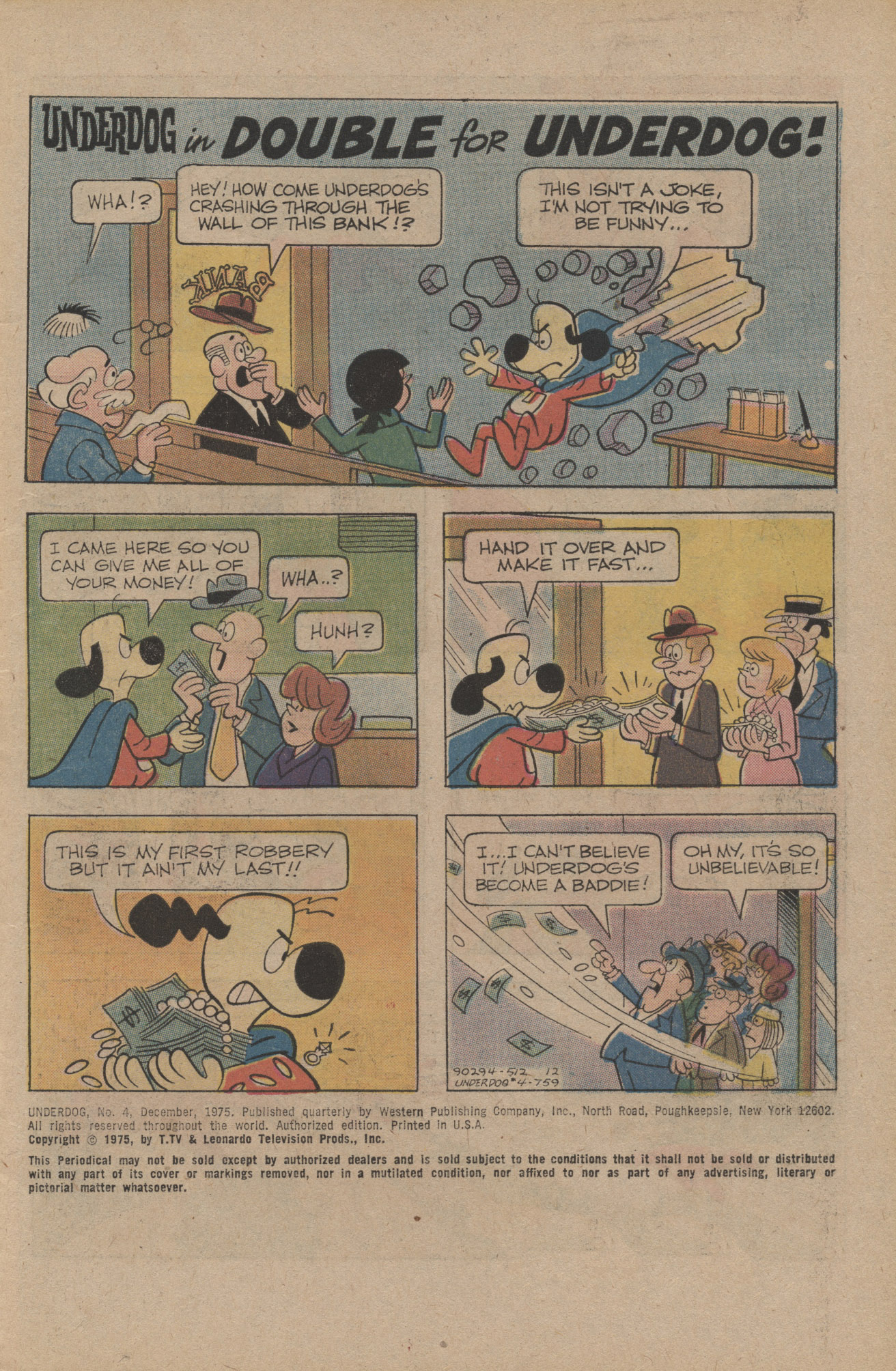 Read online Underdog (1975) comic -  Issue #4 - 3