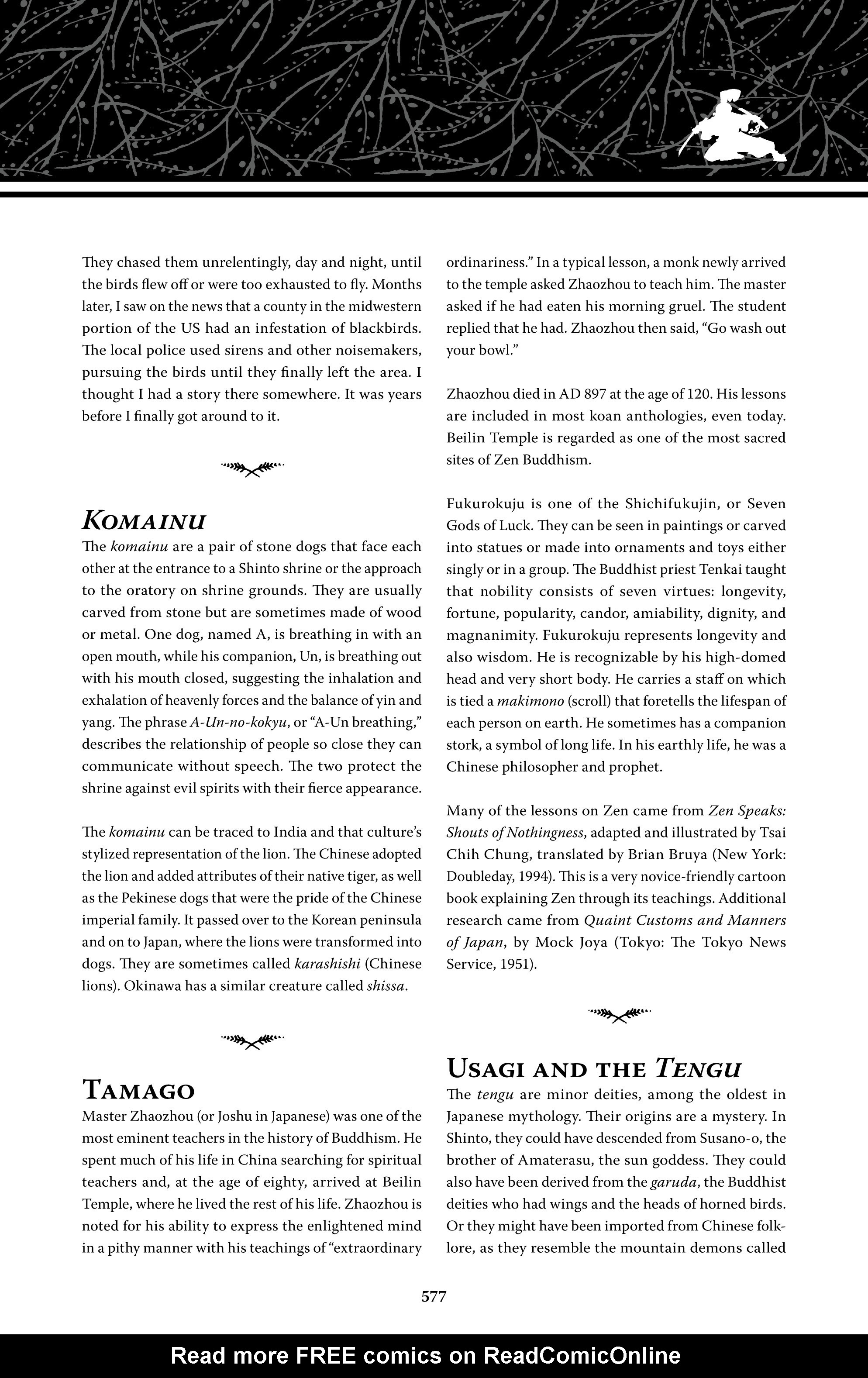 Read online The Usagi Yojimbo Saga comic -  Issue # TPB 4 - 572
