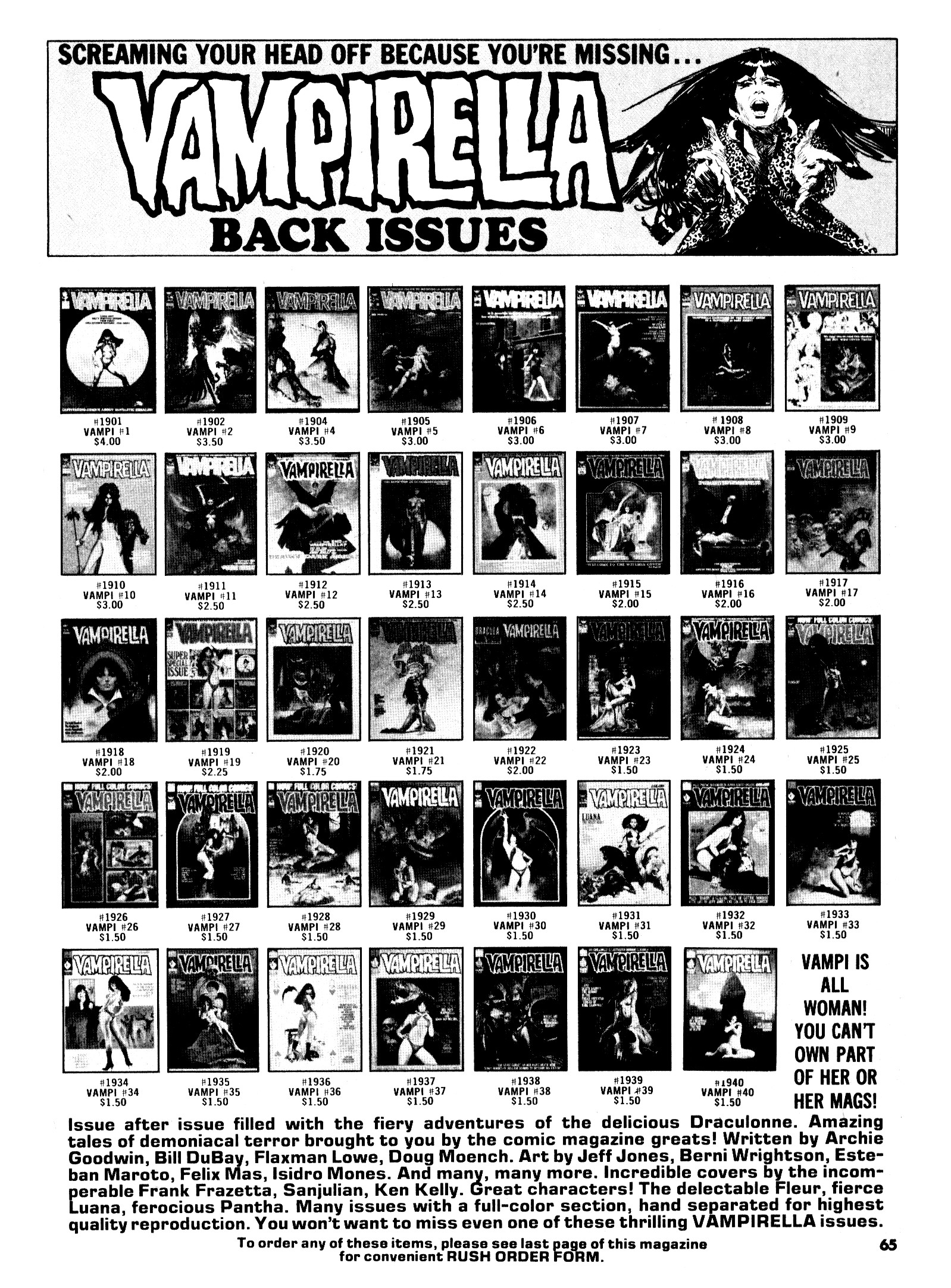 Read online Vampirella (1969) comic -  Issue #41 - 65