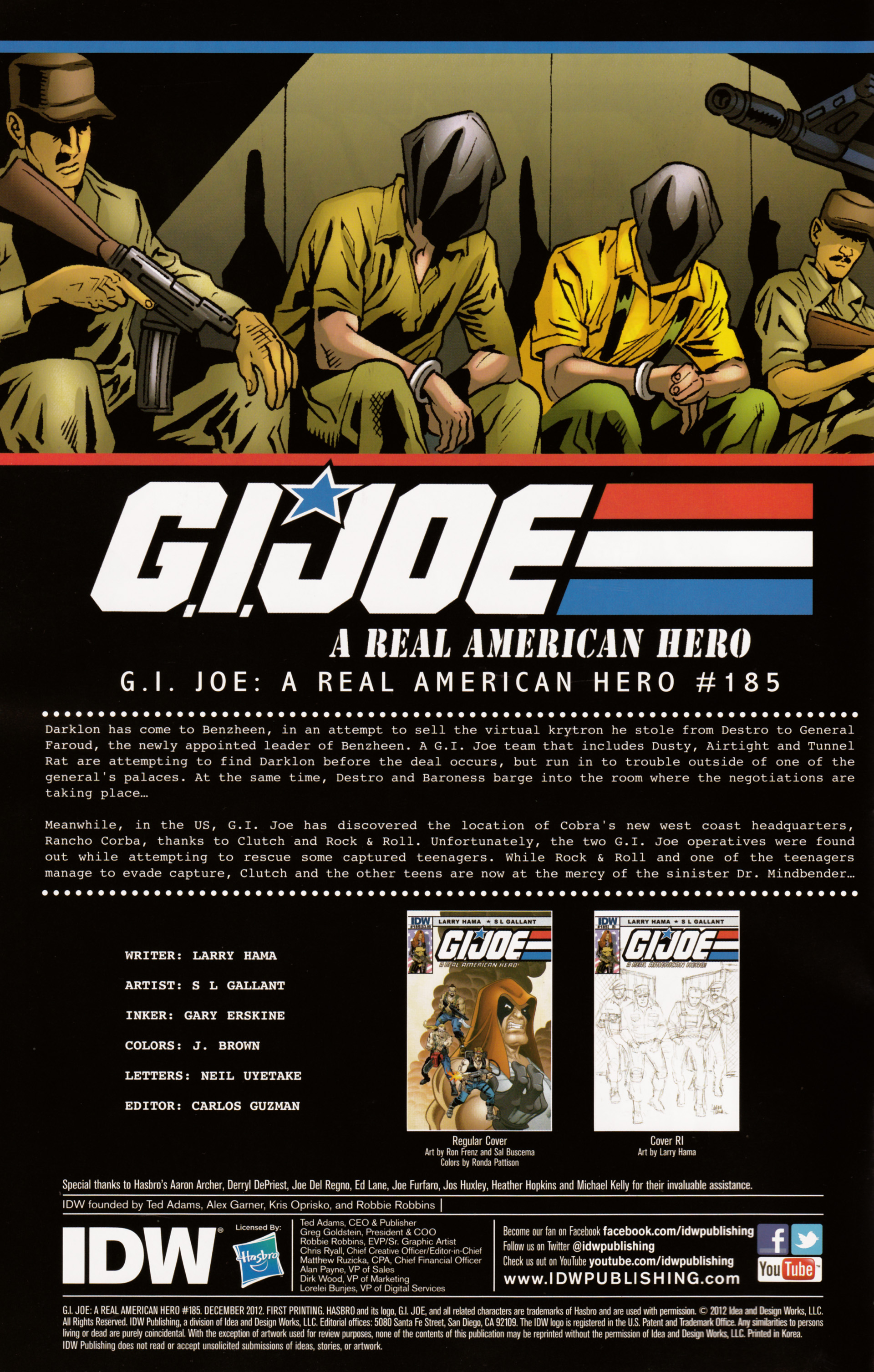 G.I. Joe: A Real American Hero 185 Page 1