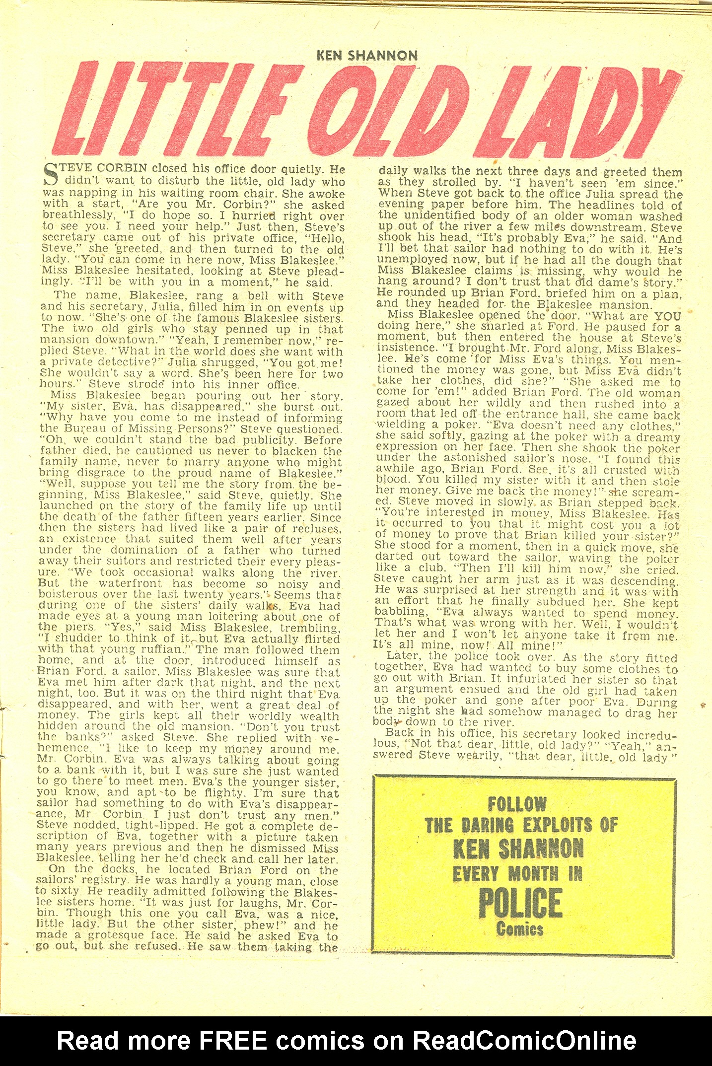 Read online Ken Shannon comic -  Issue #8 - 25