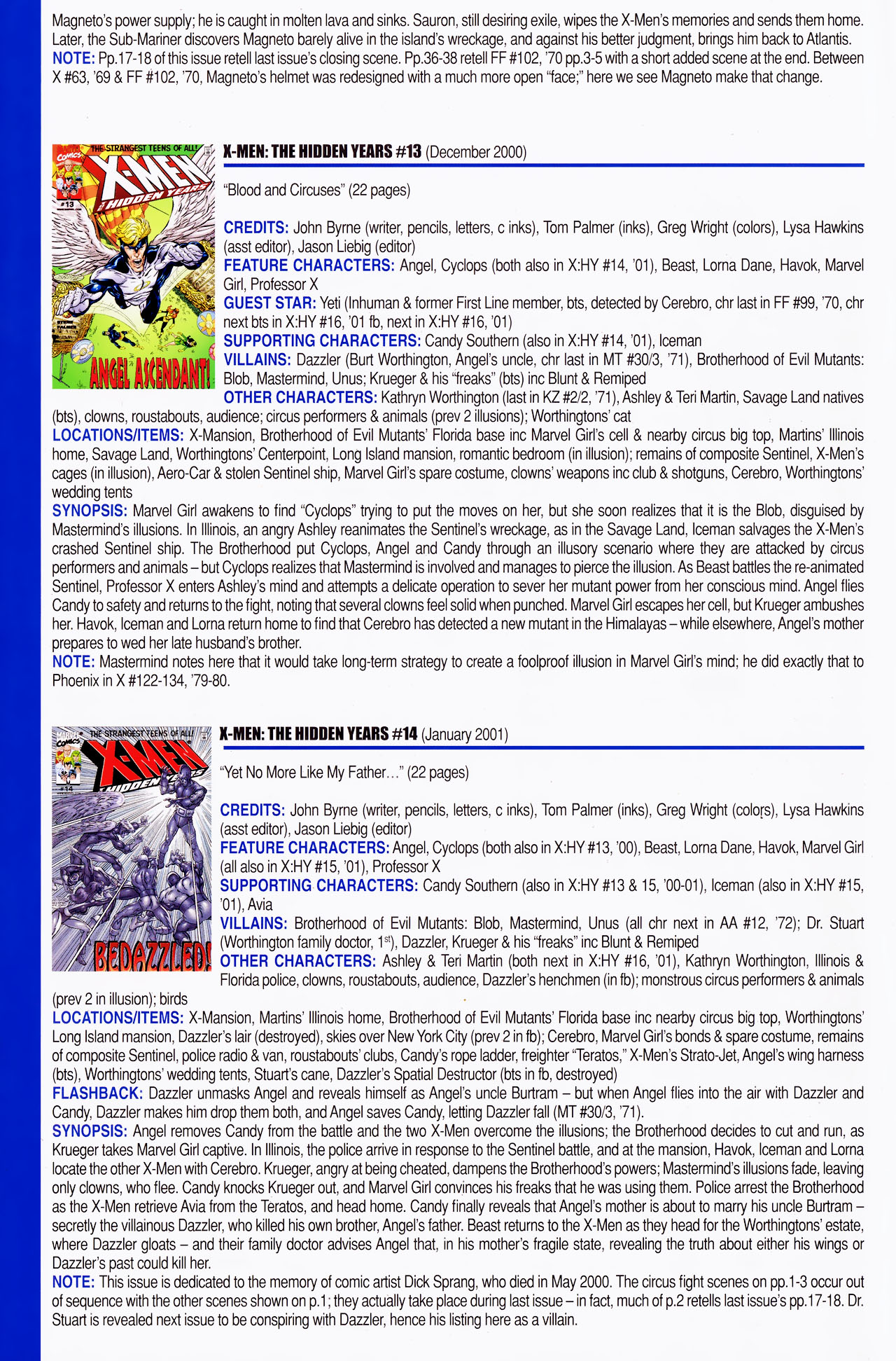Read online Official Index to the Marvel Universe comic -  Issue #14 - 60