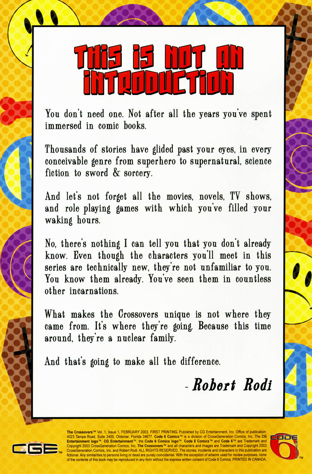 Read online Crossovers comic -  Issue #1 - 2