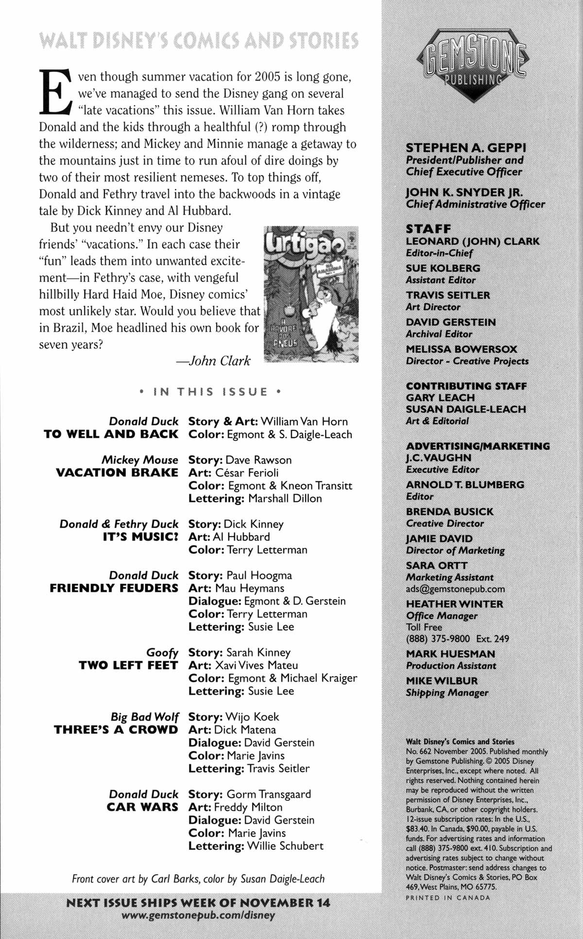 Read online Walt Disney's Comics and Stories comic -  Issue #662 - 2