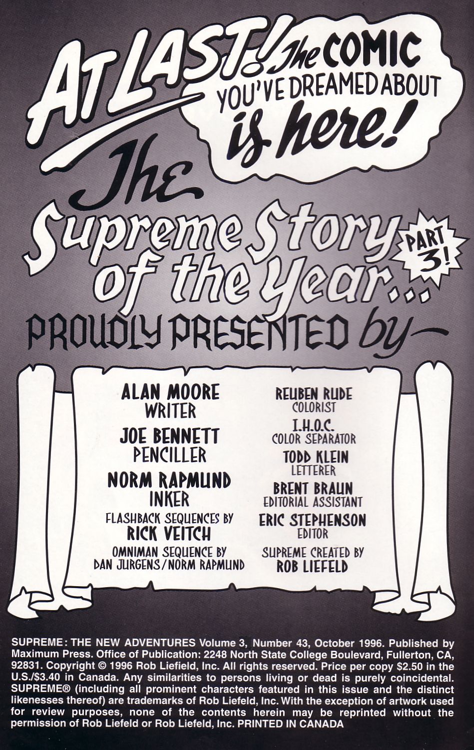 Read online Supreme: The New Adventures comic -  Issue #43 - 2